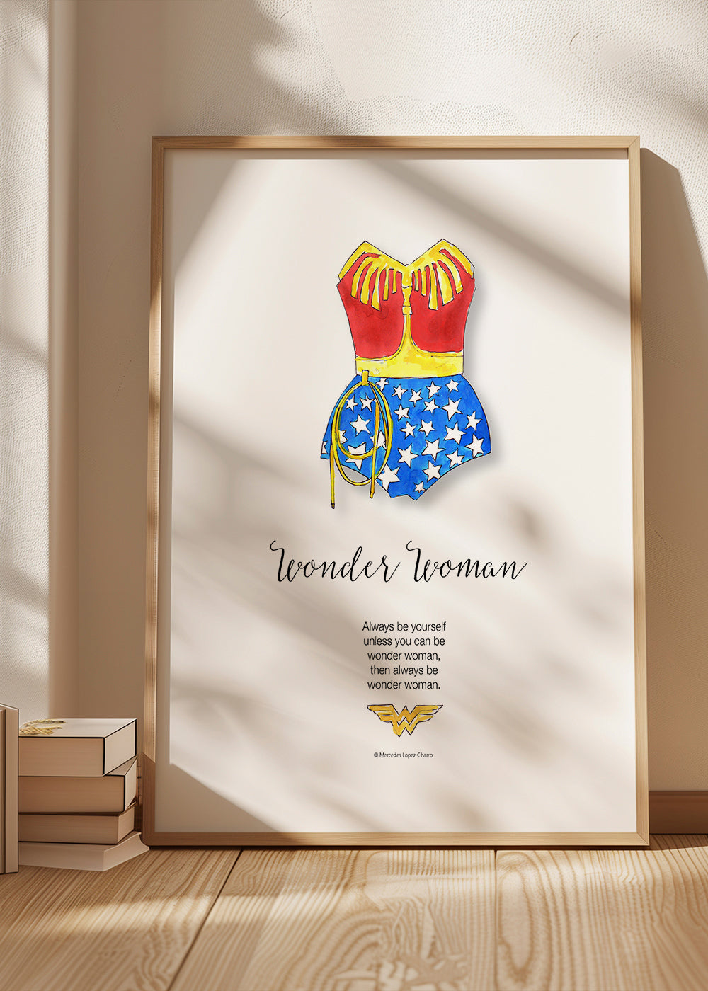 Wonder Woman akvarellillustration