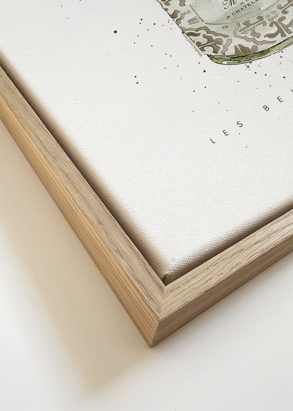 Botanisk print i vintageburk med akvarellbukett