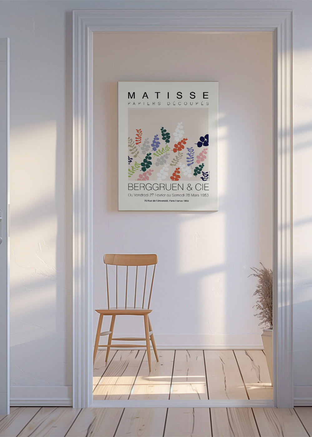 Botanisk poster Matisse utskurna blad