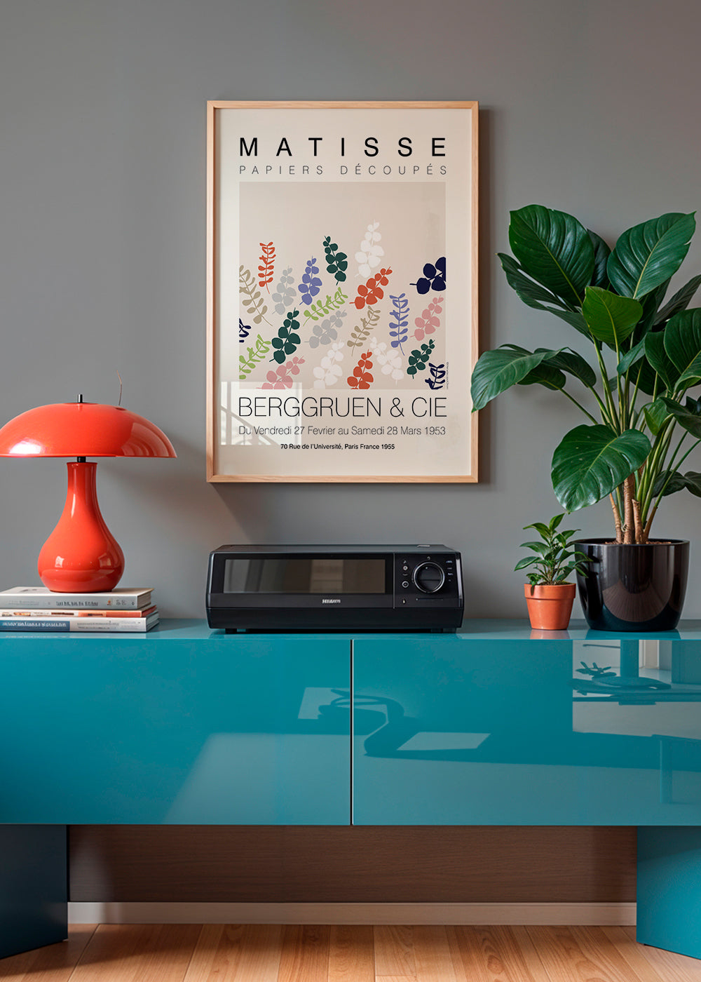 Botanisk poster Matisse utskurna blad