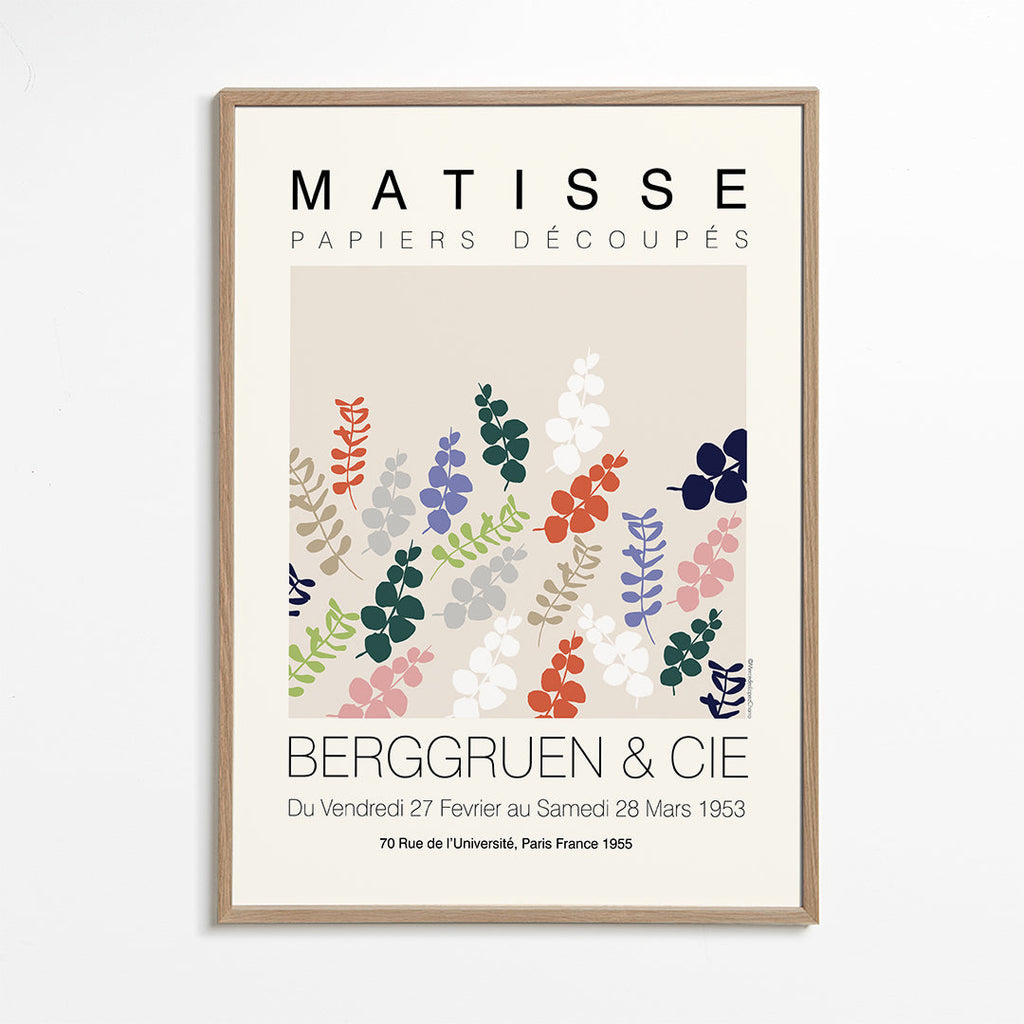 Botanisk poster Matisse utskurna blad