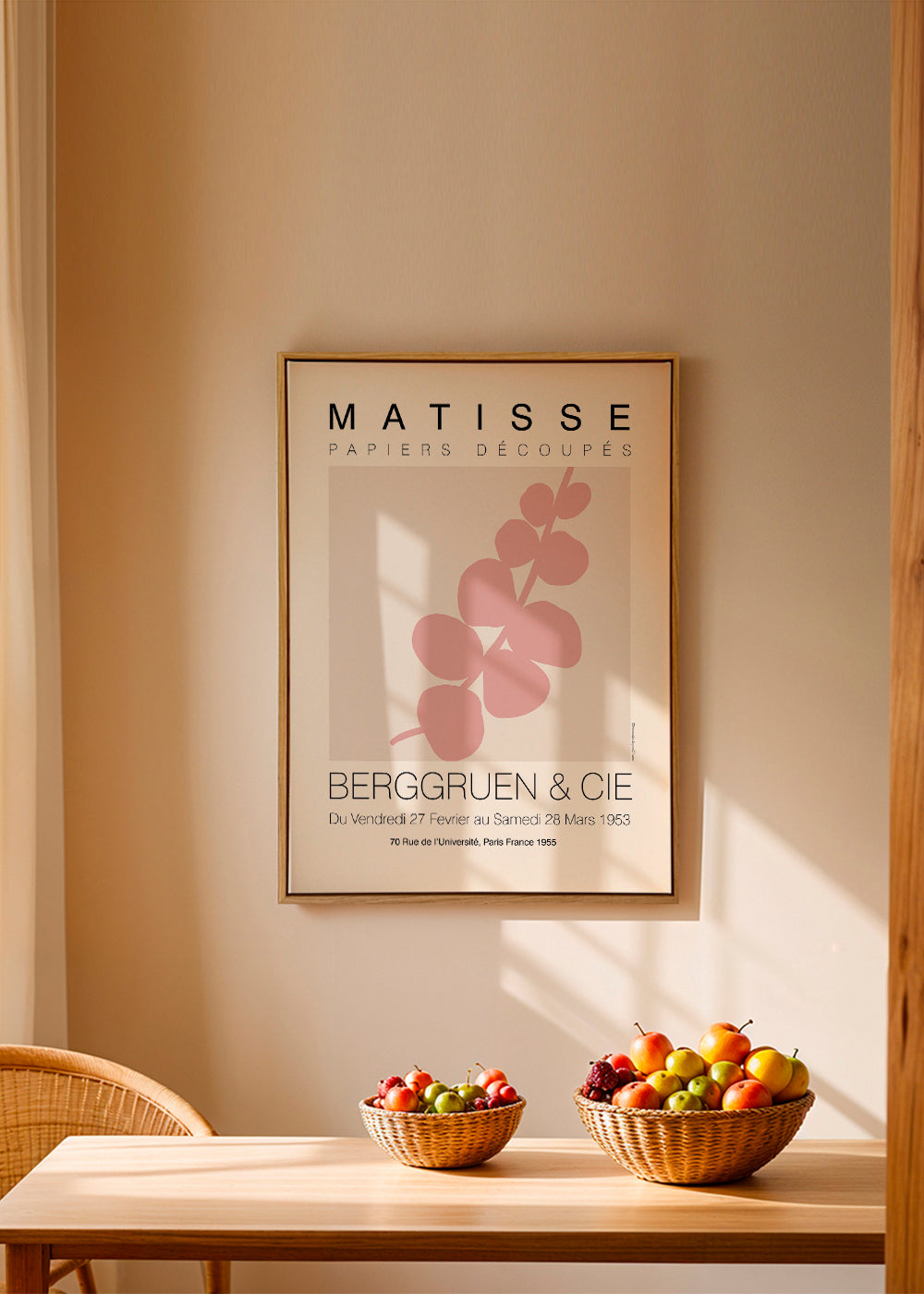 Botanisk poster rosa blad
