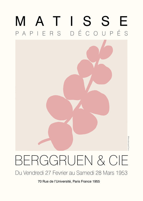 Botanisk poster rosa blad