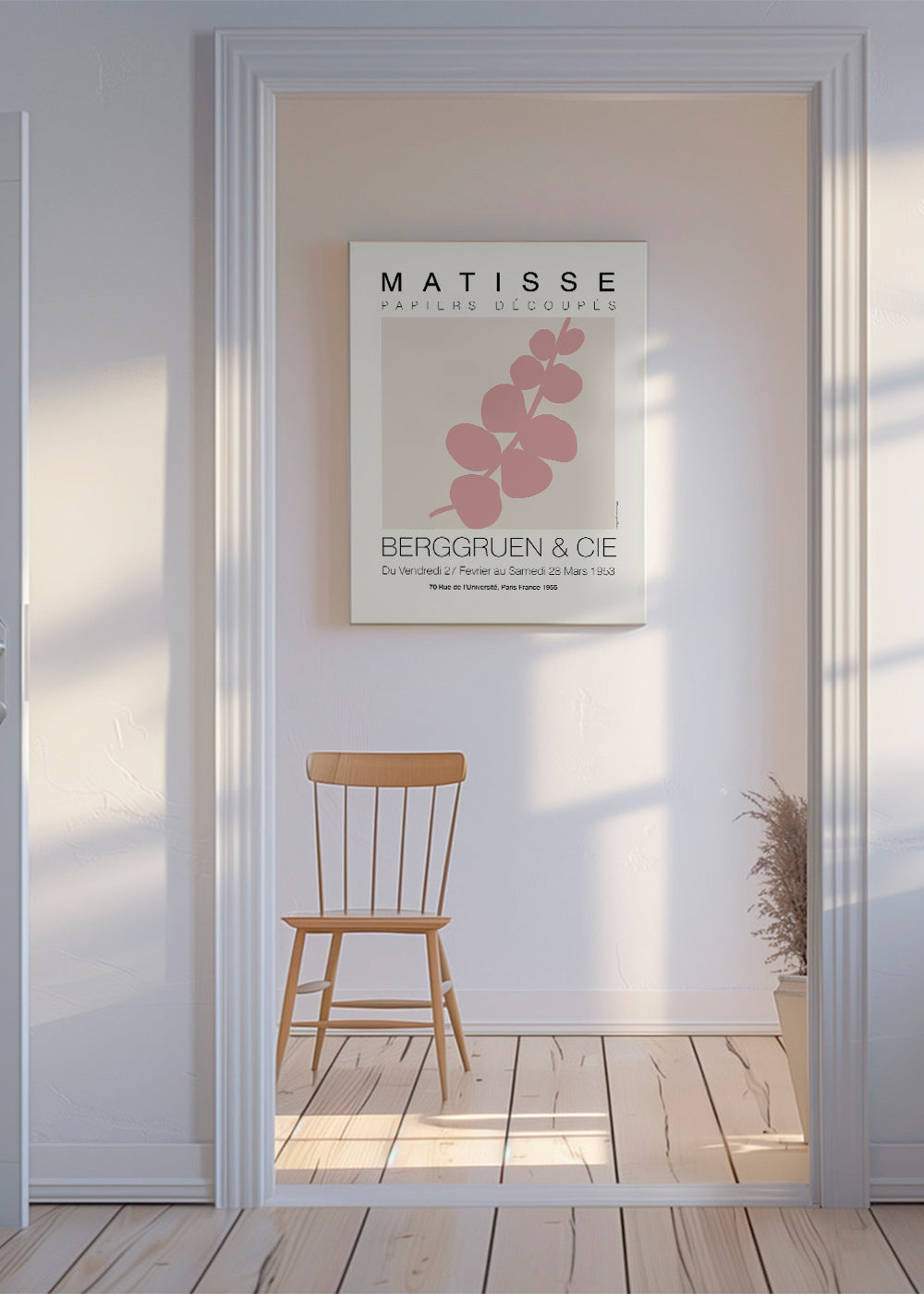 Botanisk poster rosa blad