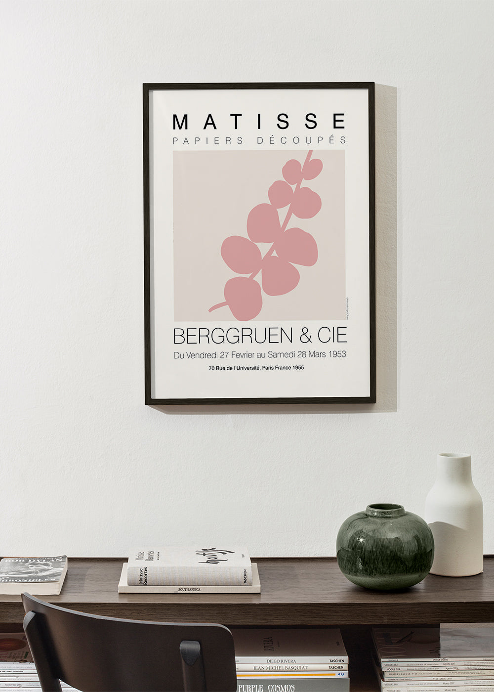 Botanisk poster rosa blad