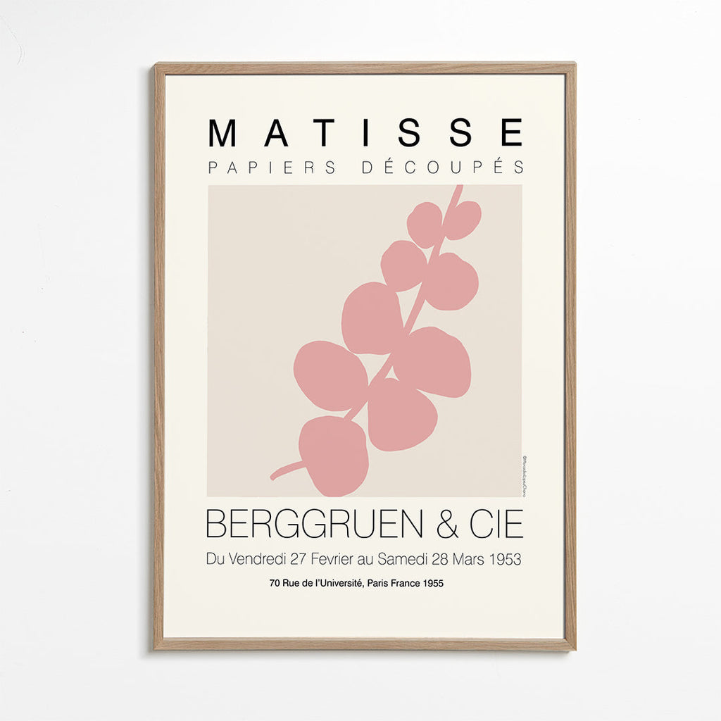 Botanisk poster rosa blad