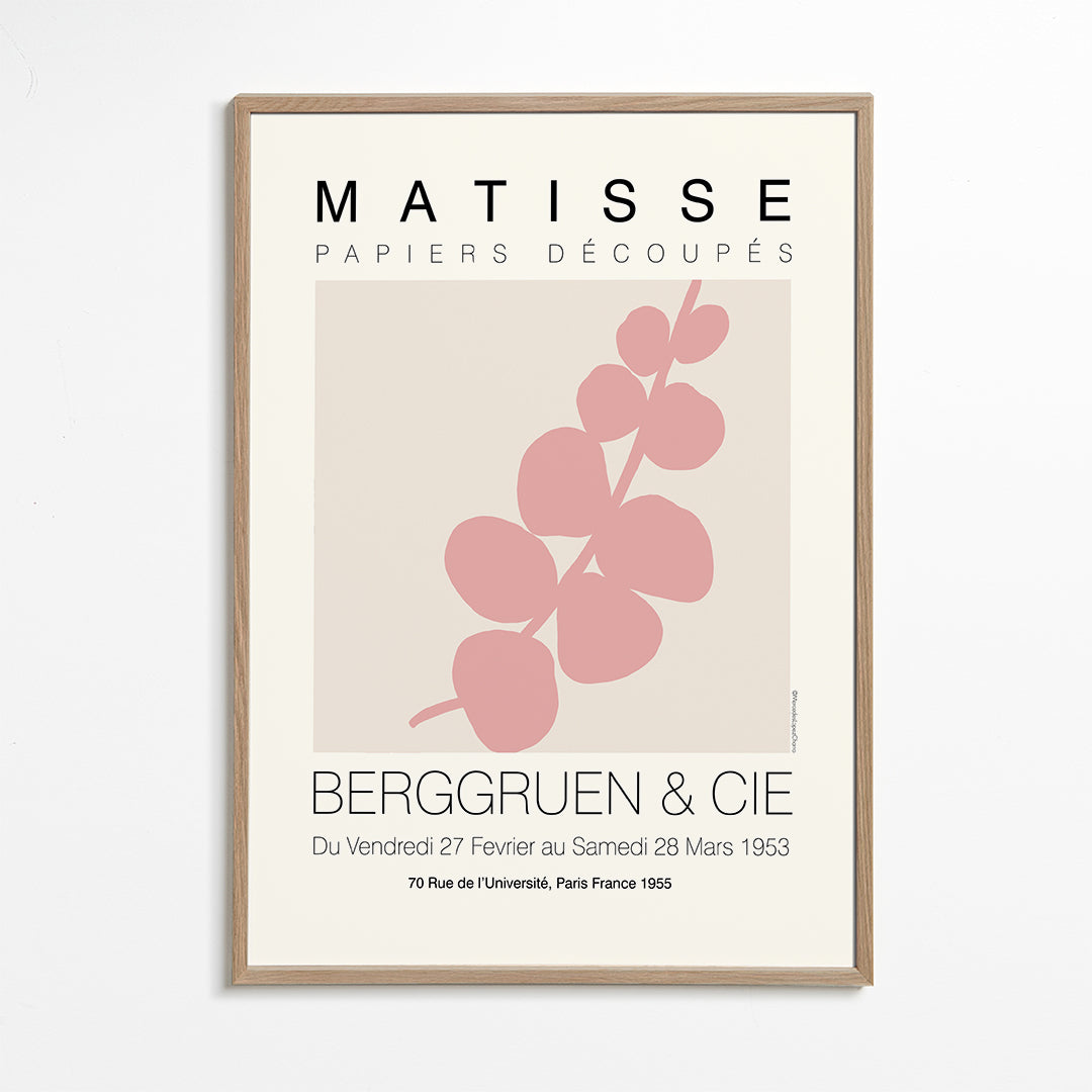 Botanisk poster rosa blad