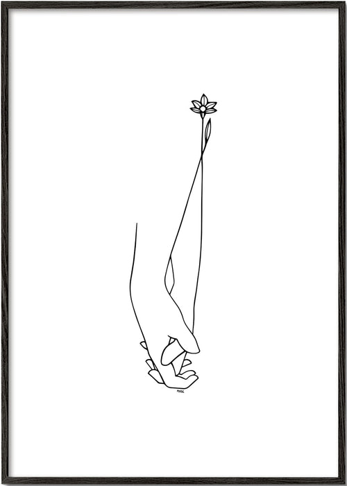 Minimal linjeillustration händer