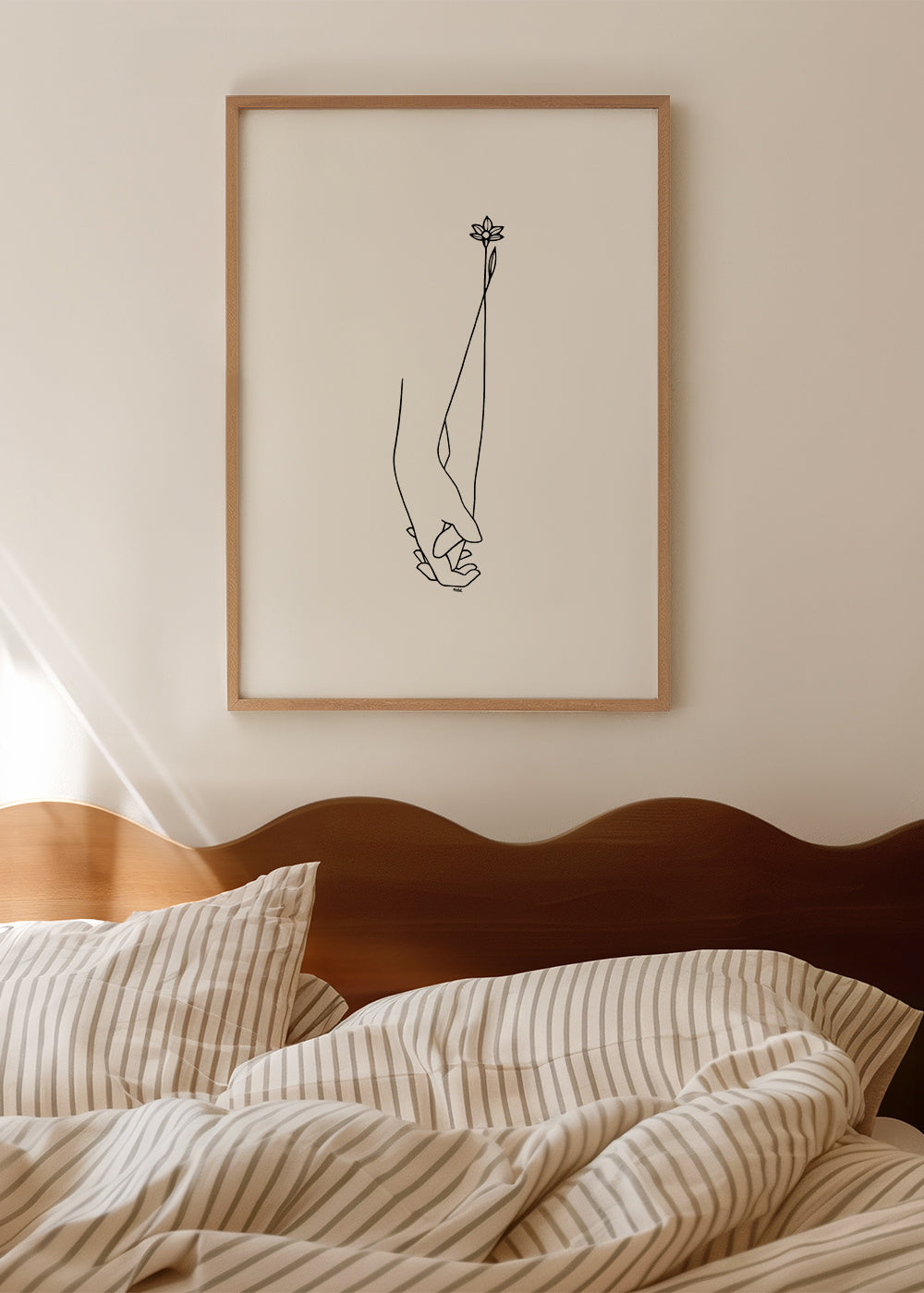 Minimal linjeillustration händer