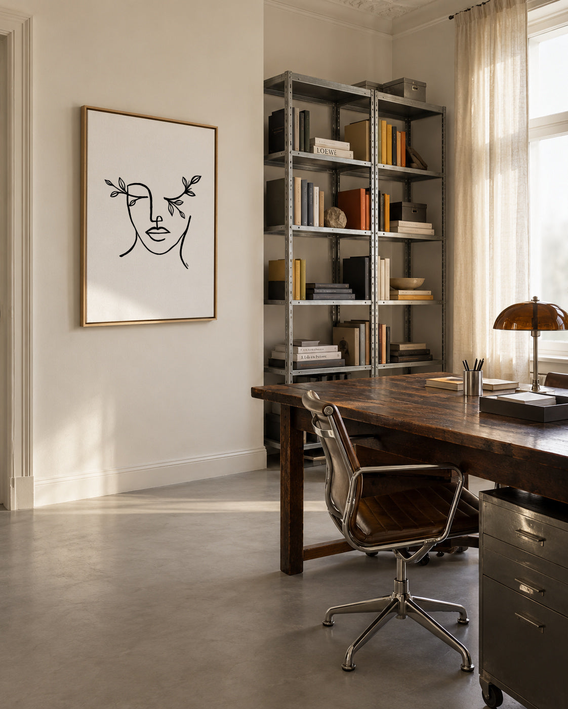 Beauty is in the eye of the beholder - Framed canvas in an interior