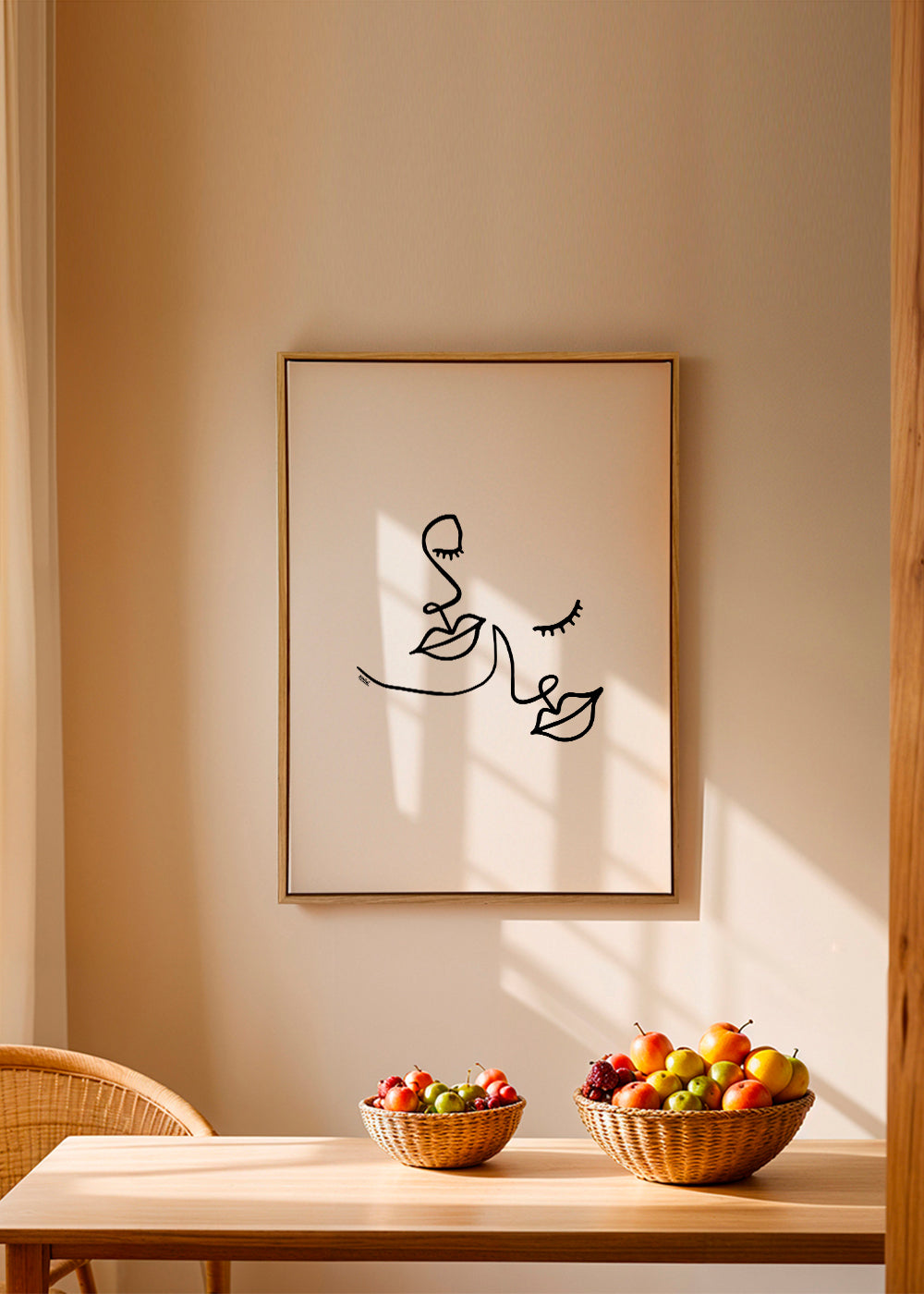 Linjekonst ansikten minimalistisk