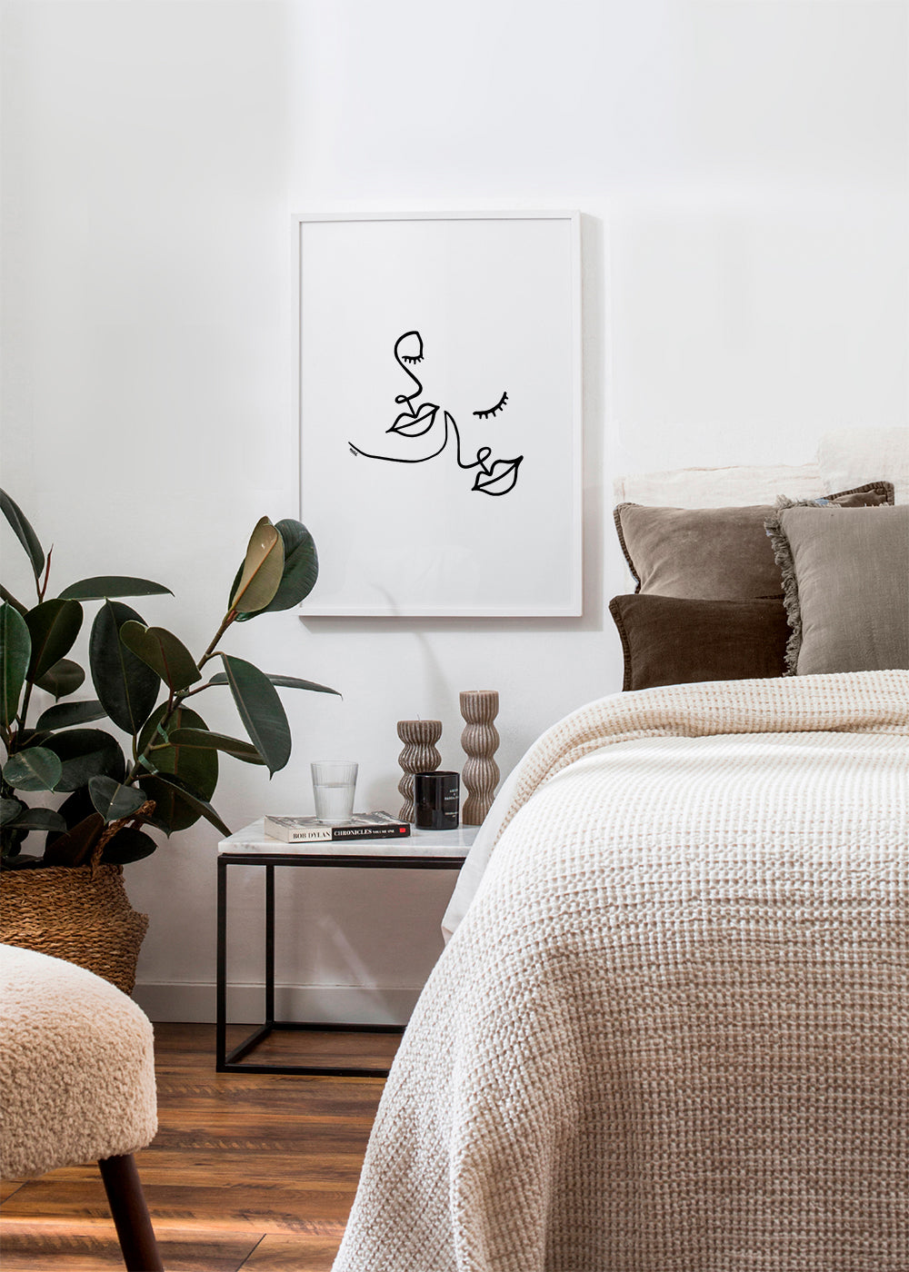 Linjekonst ansikten minimalistisk