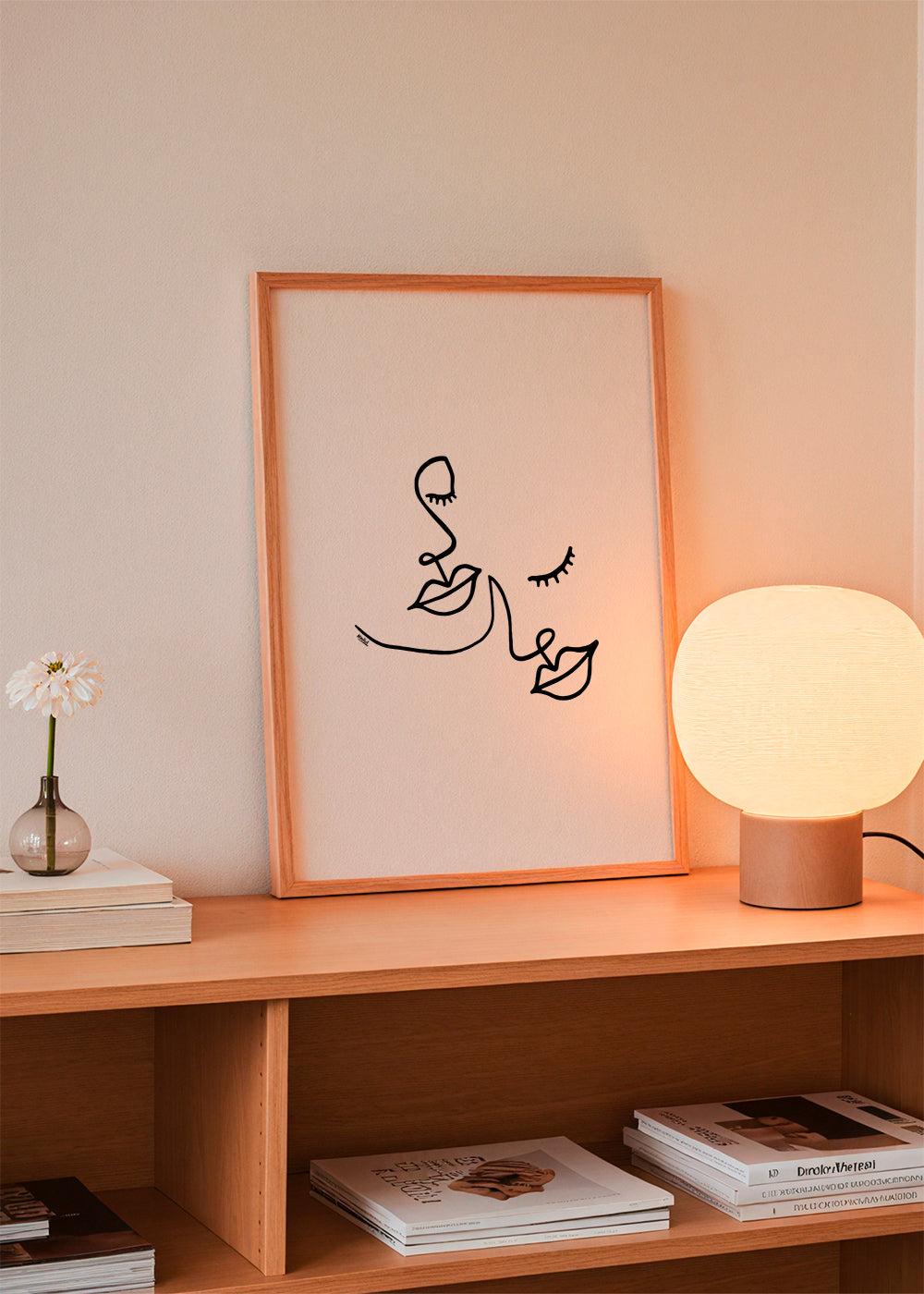 Linjekonst ansikten minimalistisk