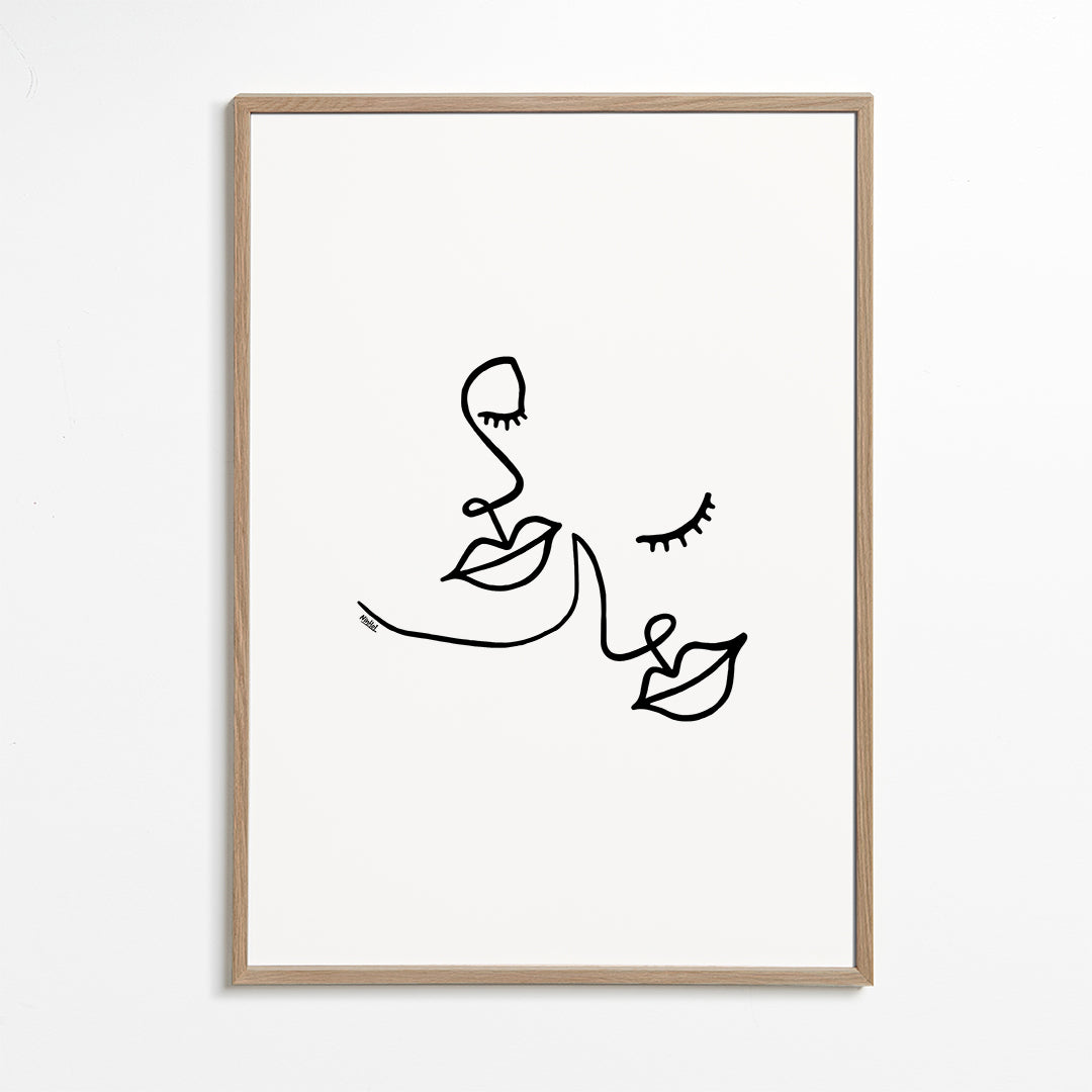 Linjekonst ansikten minimalistisk