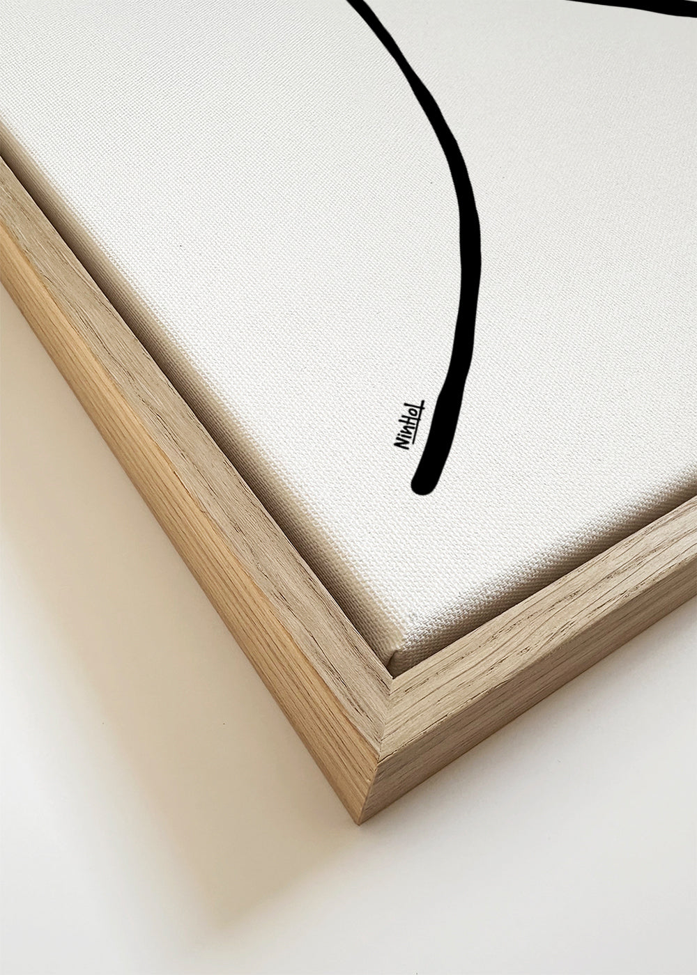 Minimal ansiktsillustration med blomfrans