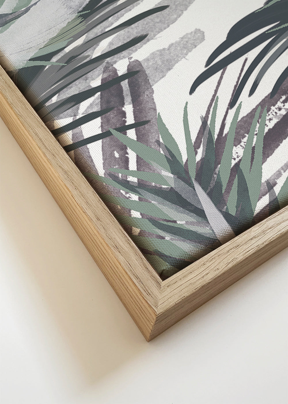 Botanisk poster med palmer i akvarell