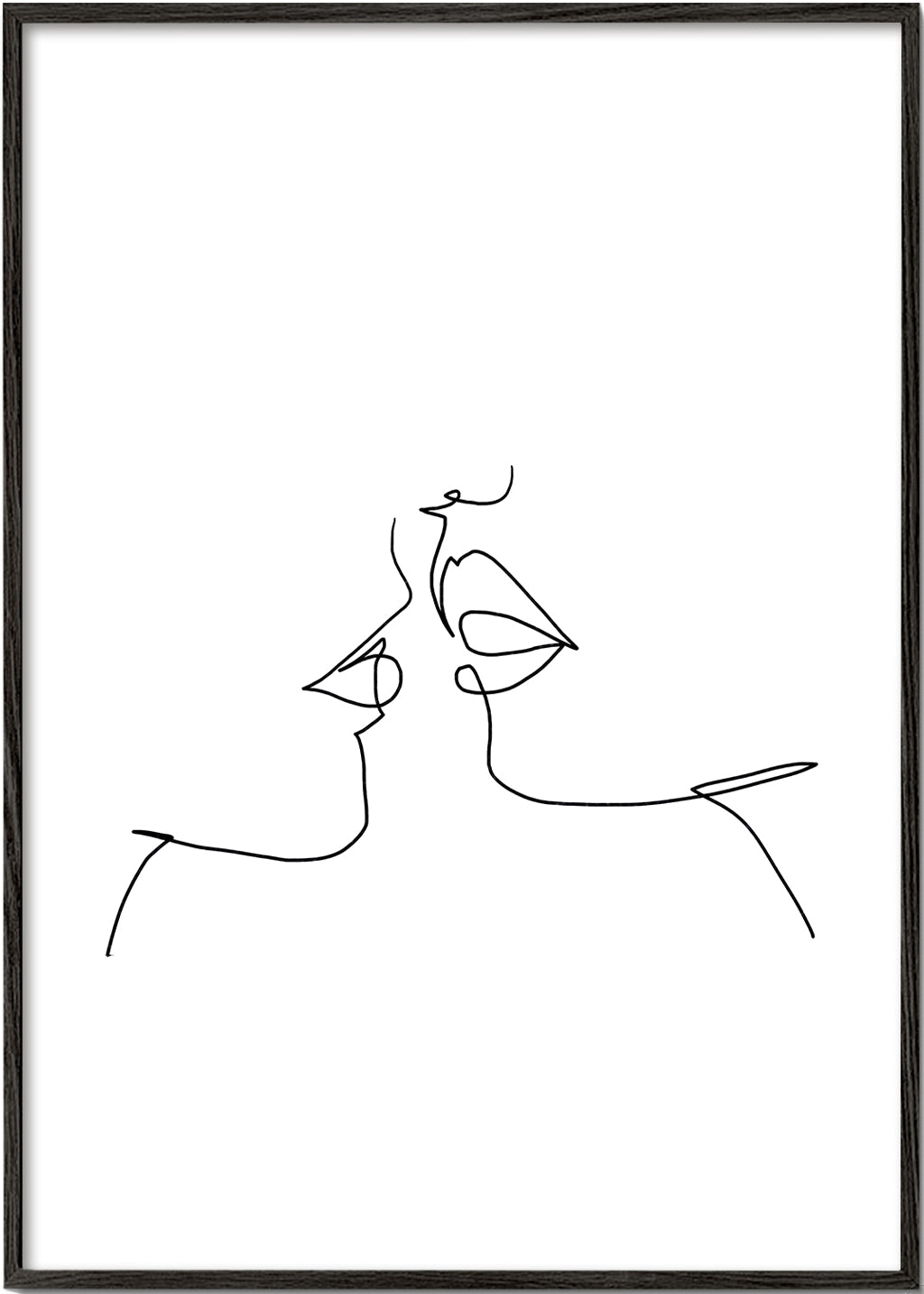Illustration kyss i ett streck