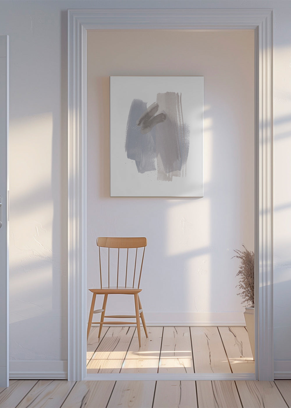 Abstrakt konst pastellpenseldrag vertikal