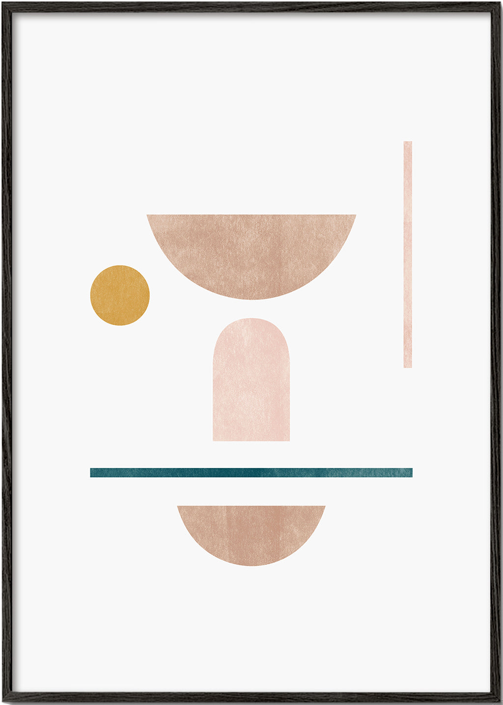 Geometrisk poster med mjuka former