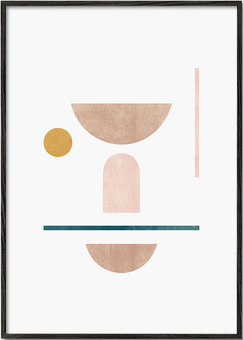 Geometrisk poster med mjuka former