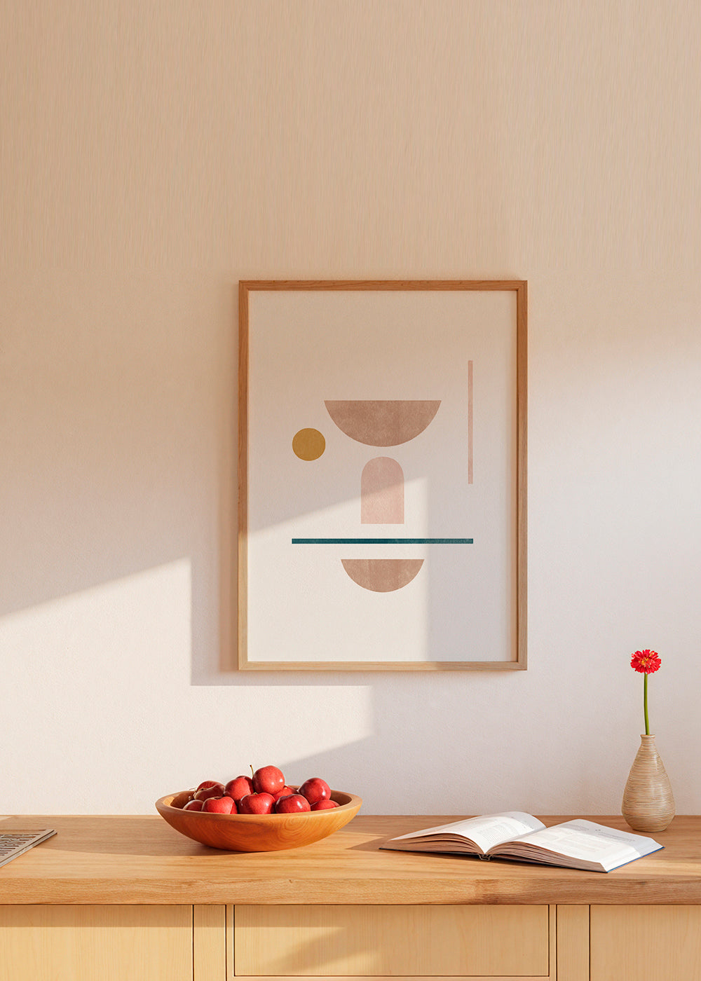Geometrisk poster med mjuka former