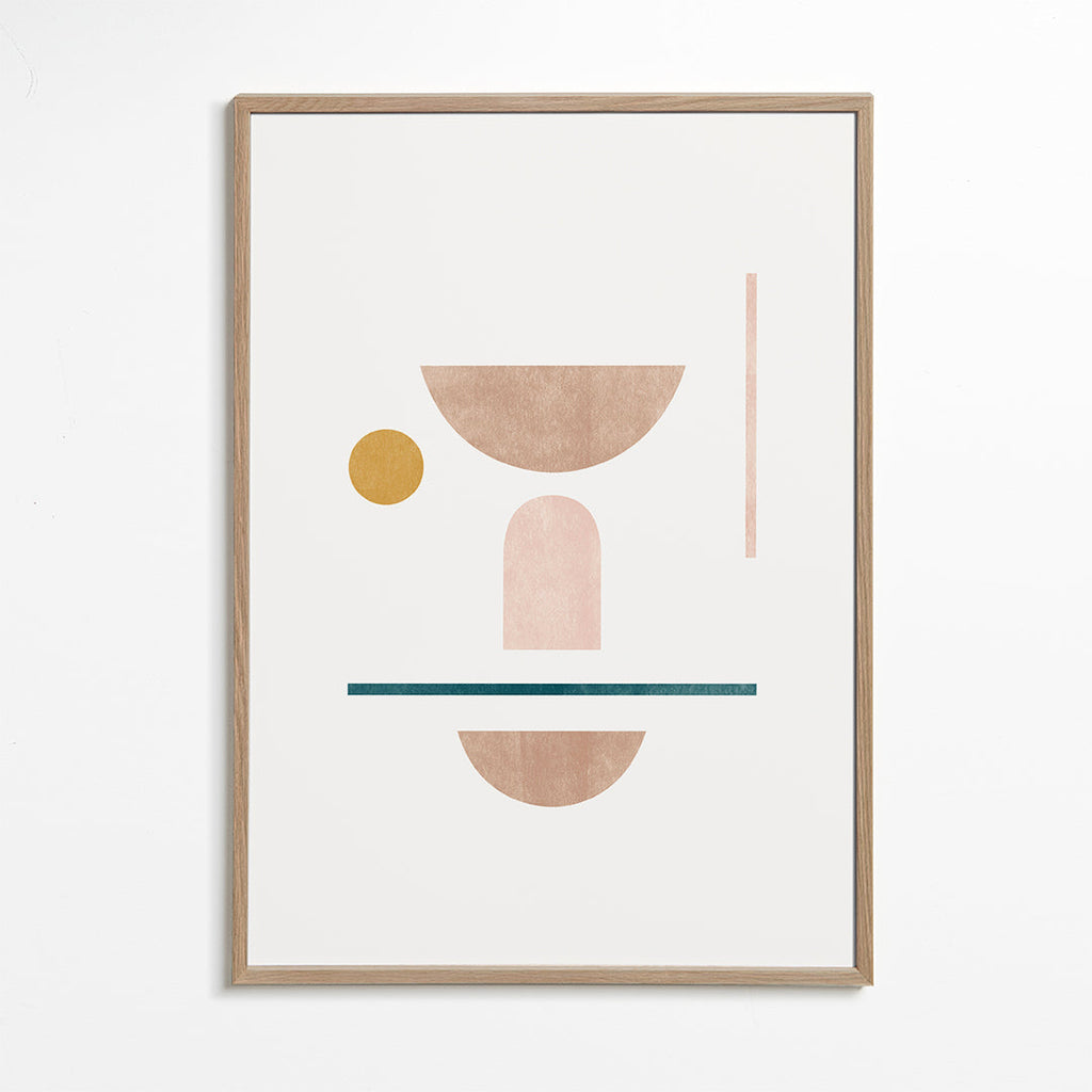 Geometrisk poster med mjuka former