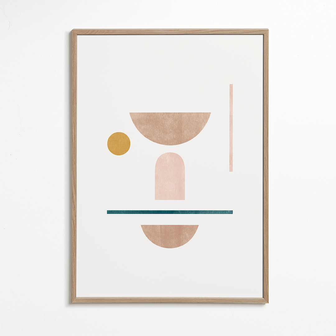 Geometrisk poster med mjuka former