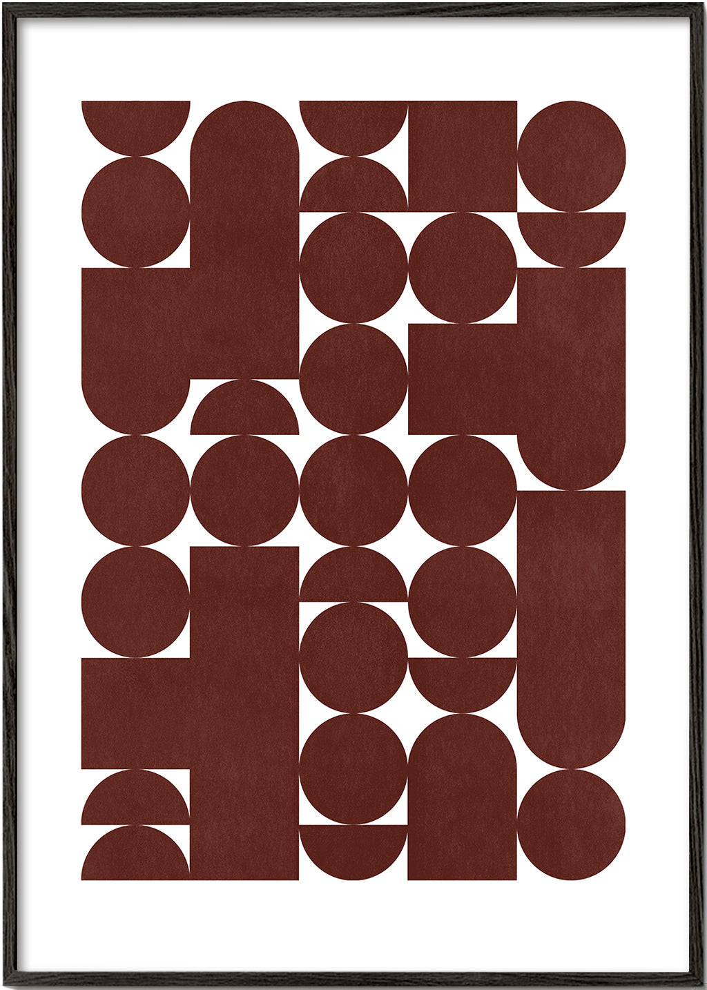 Geometrisk poster retro brun
