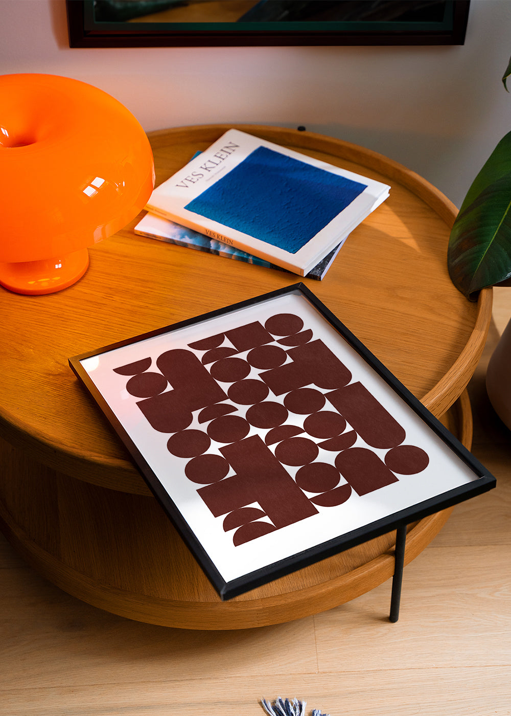 Geometrisk poster retro brun