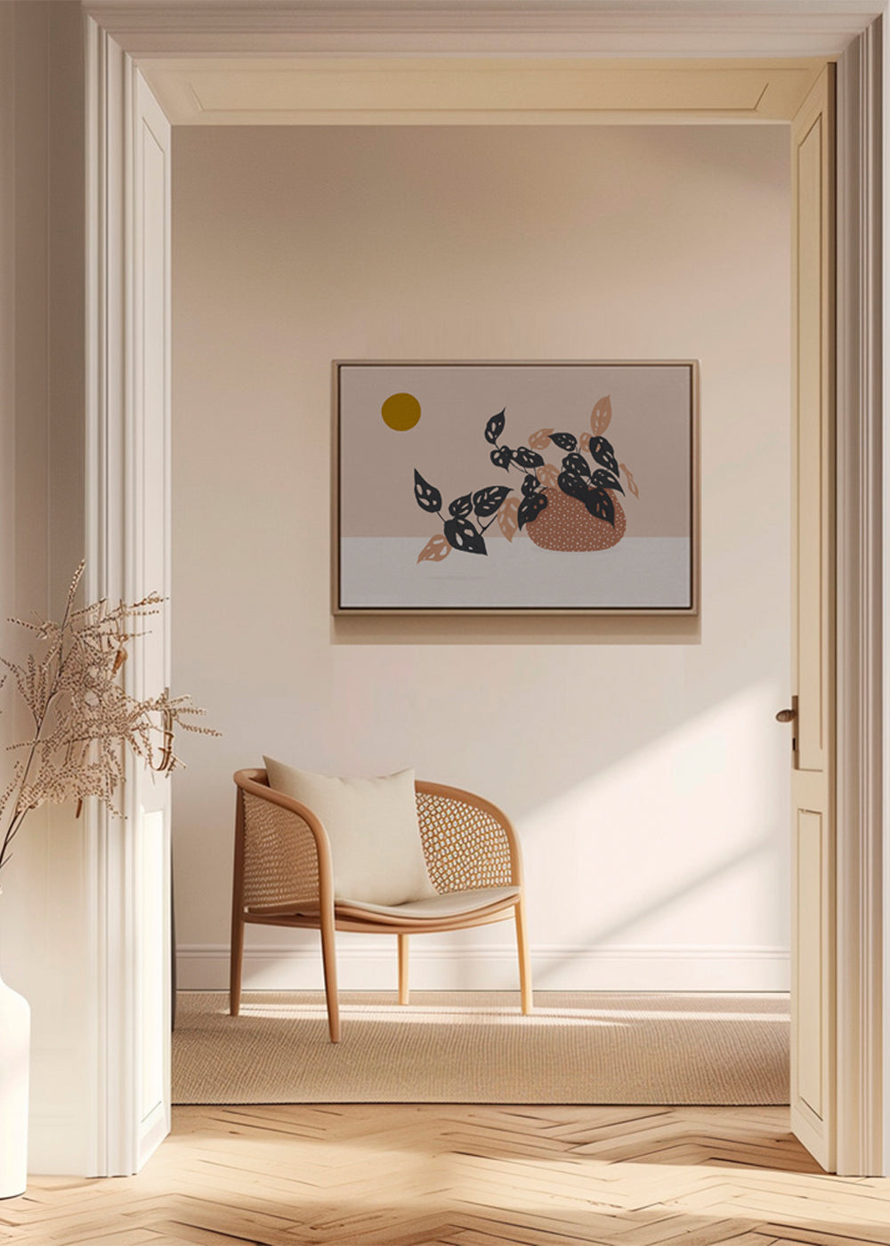 Botanisk poster med krukväxt
