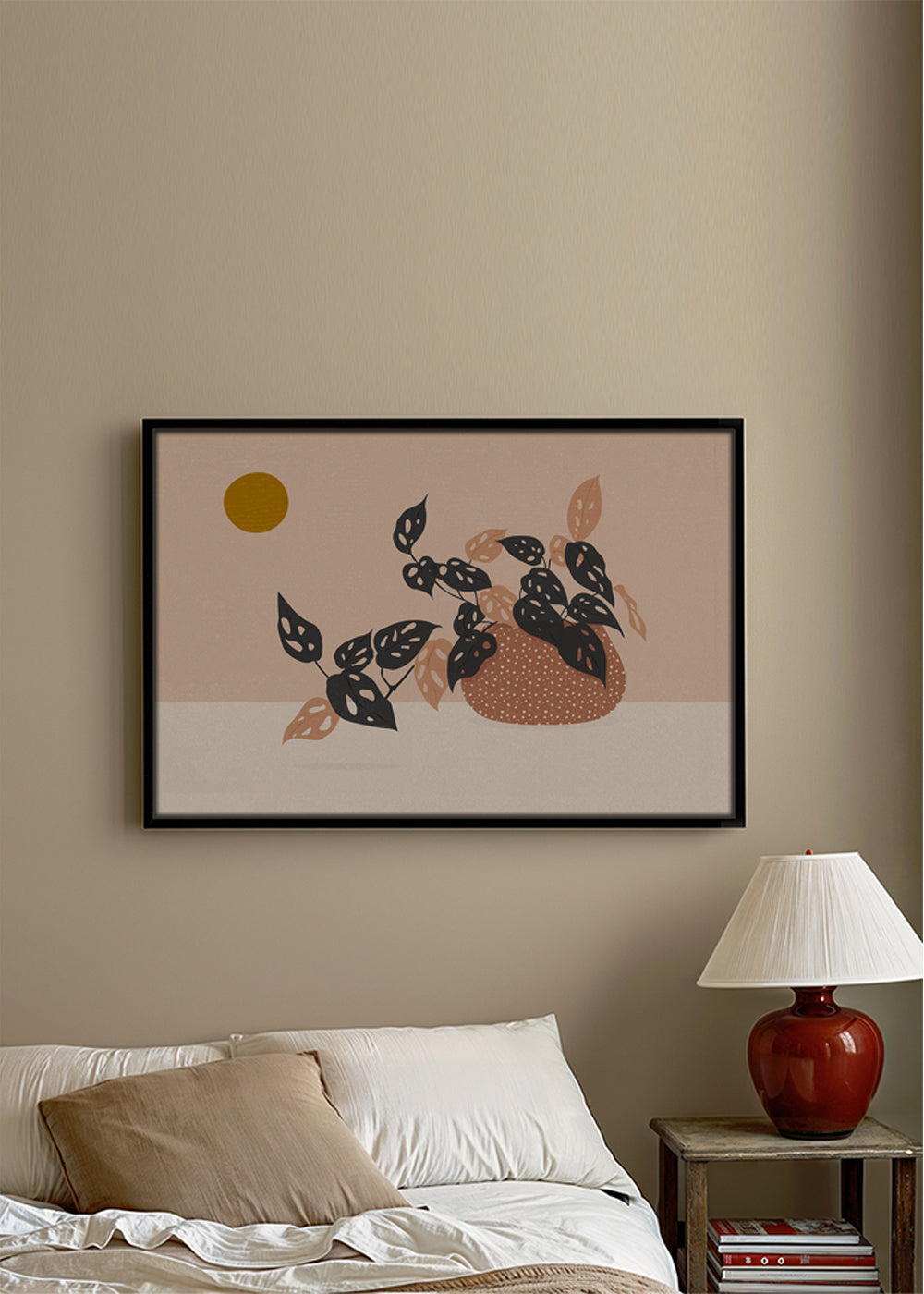 Botanisk poster med krukväxt