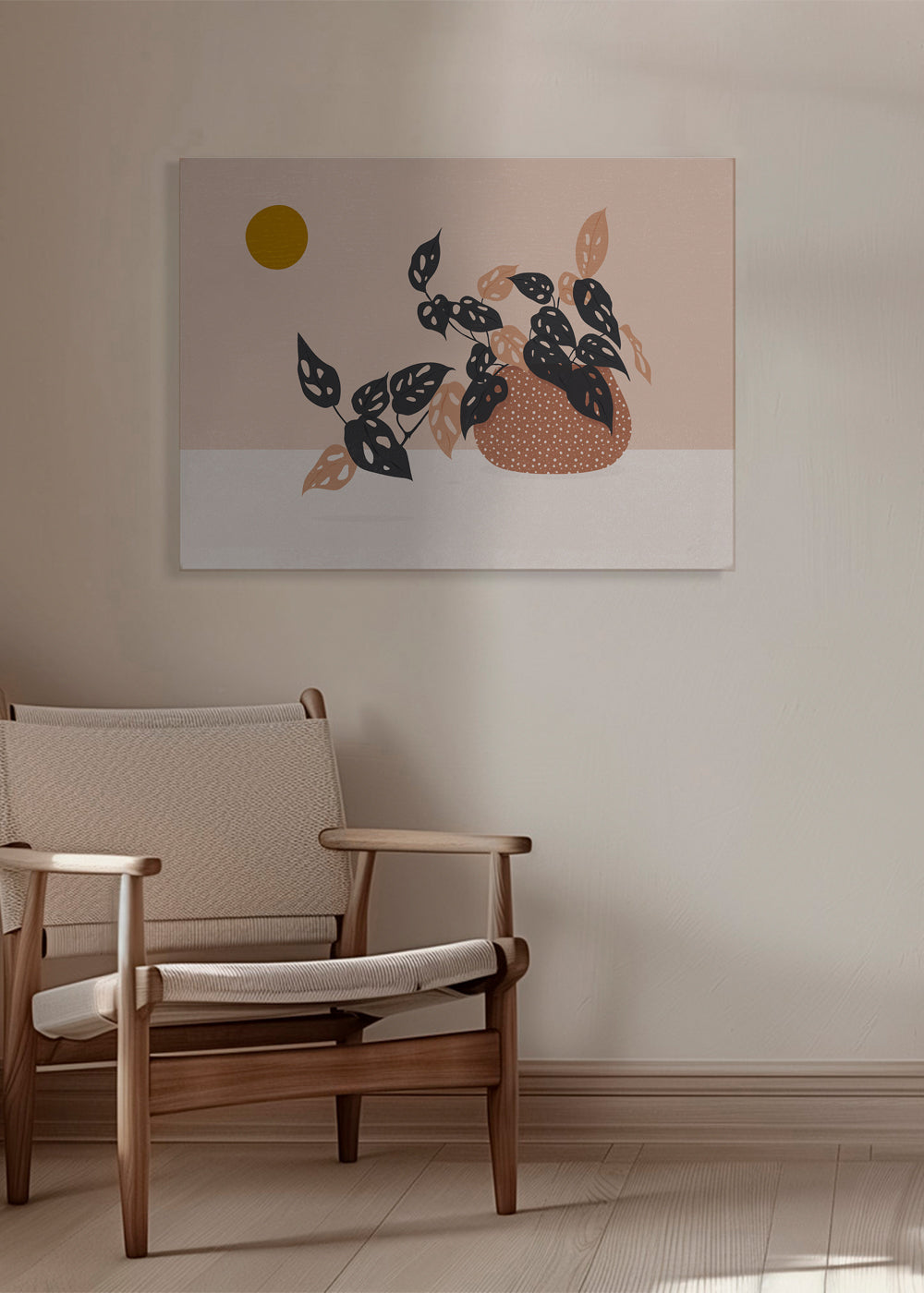 Botanisk poster med krukväxt
