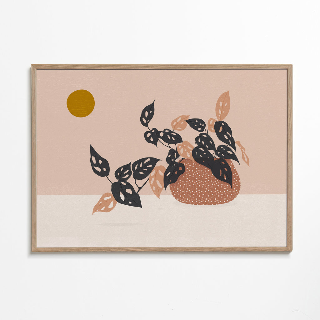 Botanisk poster med krukväxt