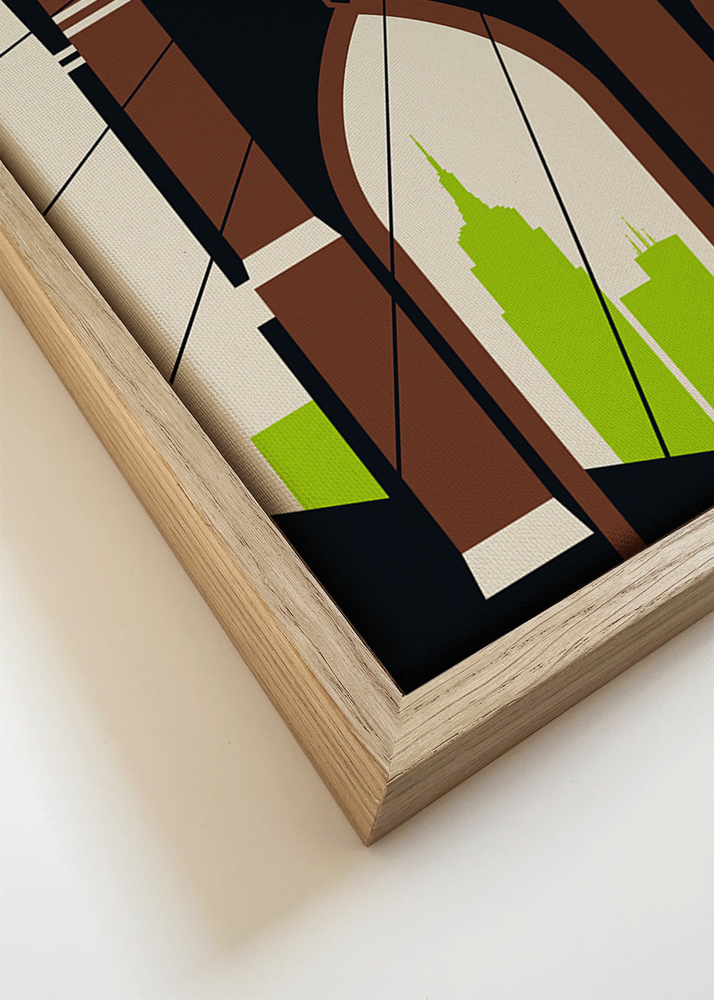 Travel poster Brooklynbron i grafisk illustration