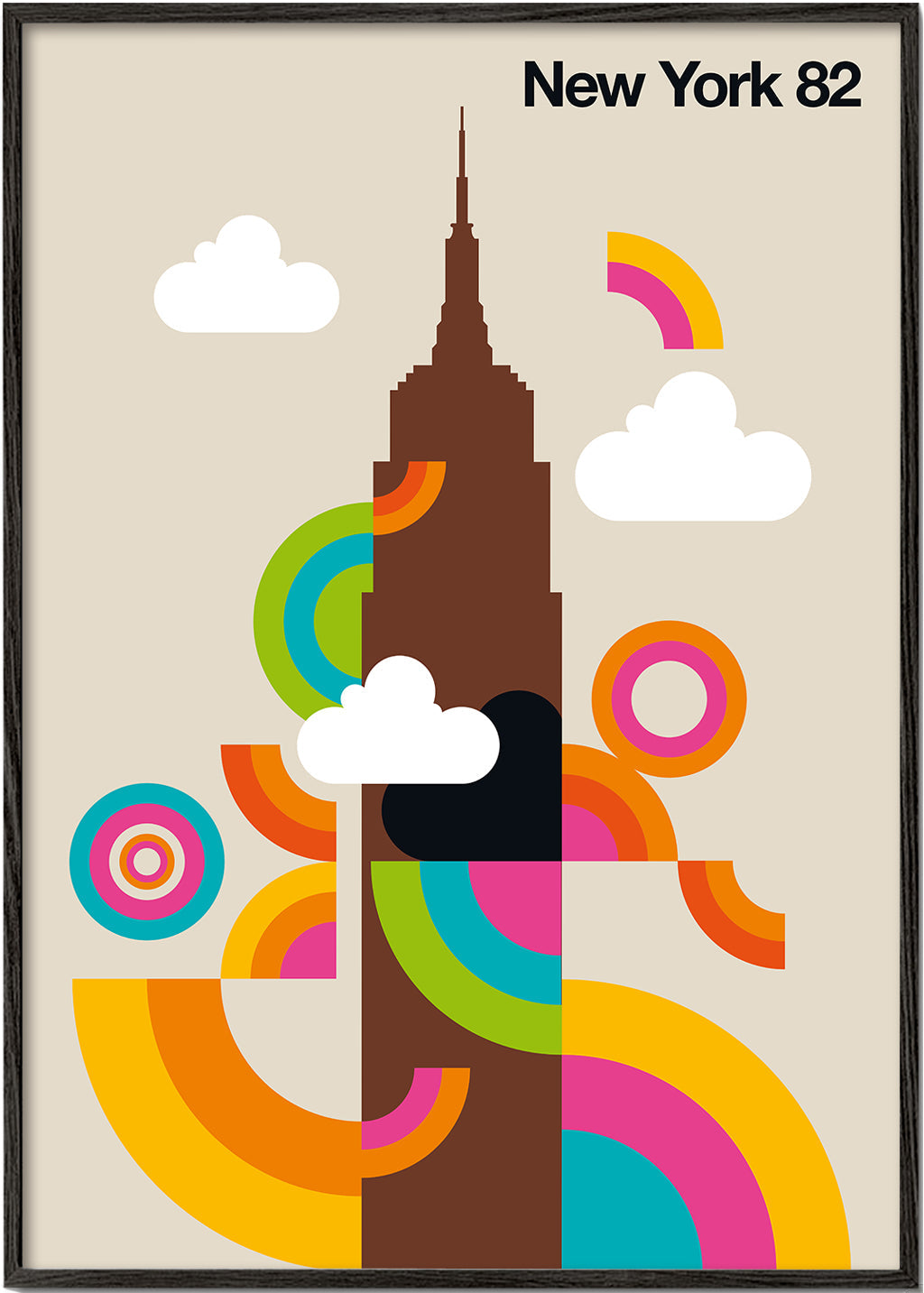 Reseaffisch New York 82 retro skyline