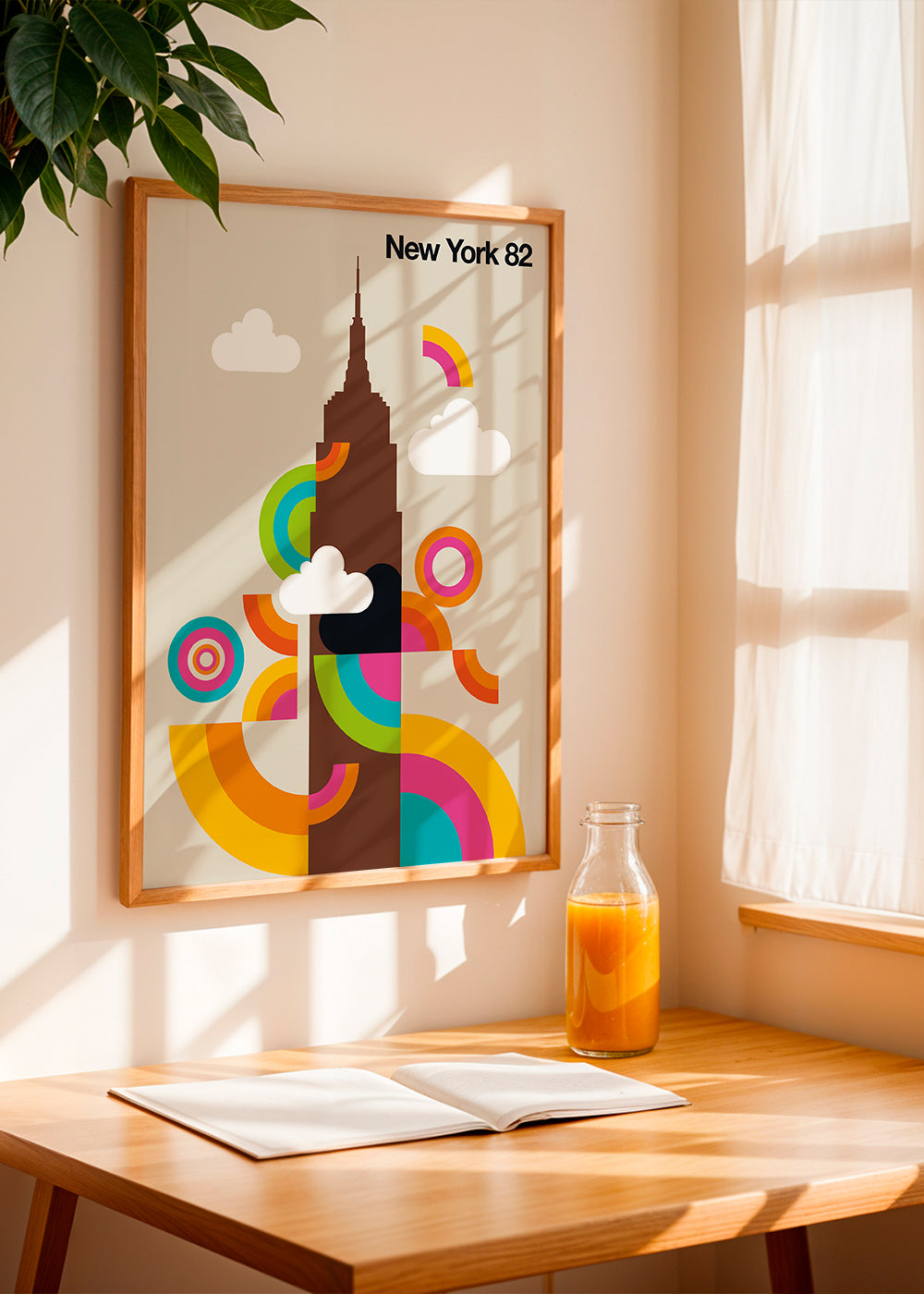 Reseaffisch New York 82 retro skyline