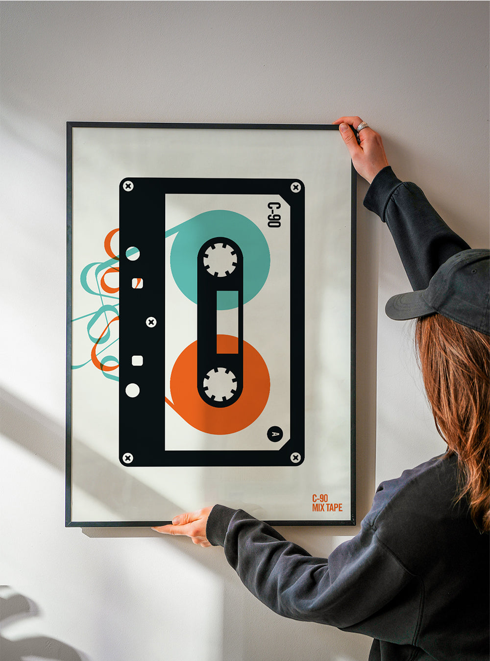 Vintage affisch Mixtape kassett illustration