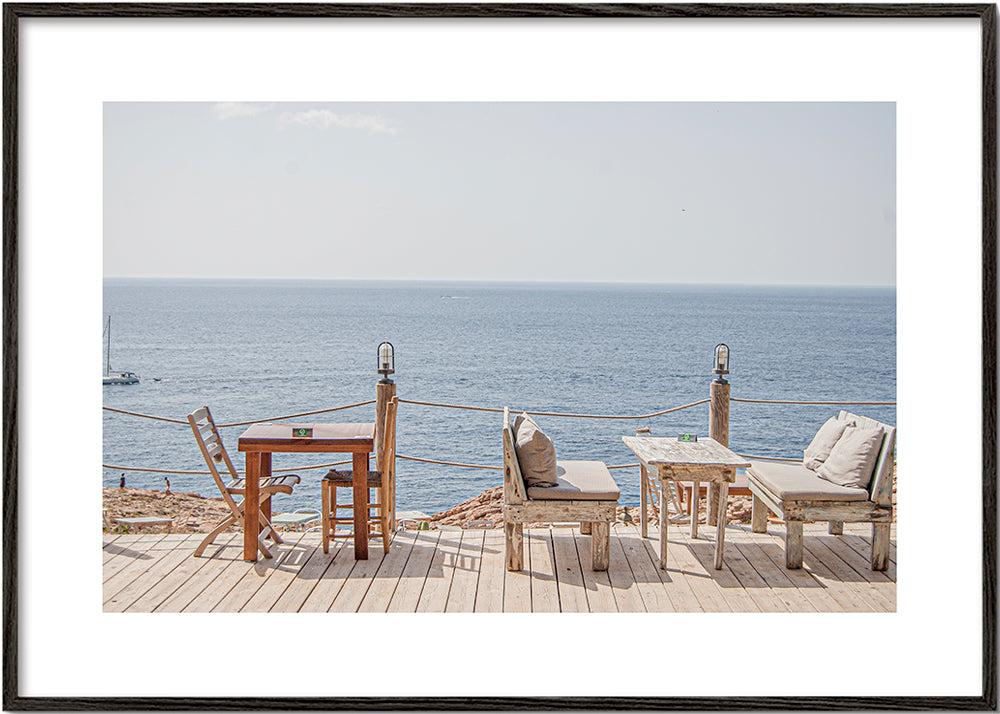 Landskapskonst: terrass vid havet