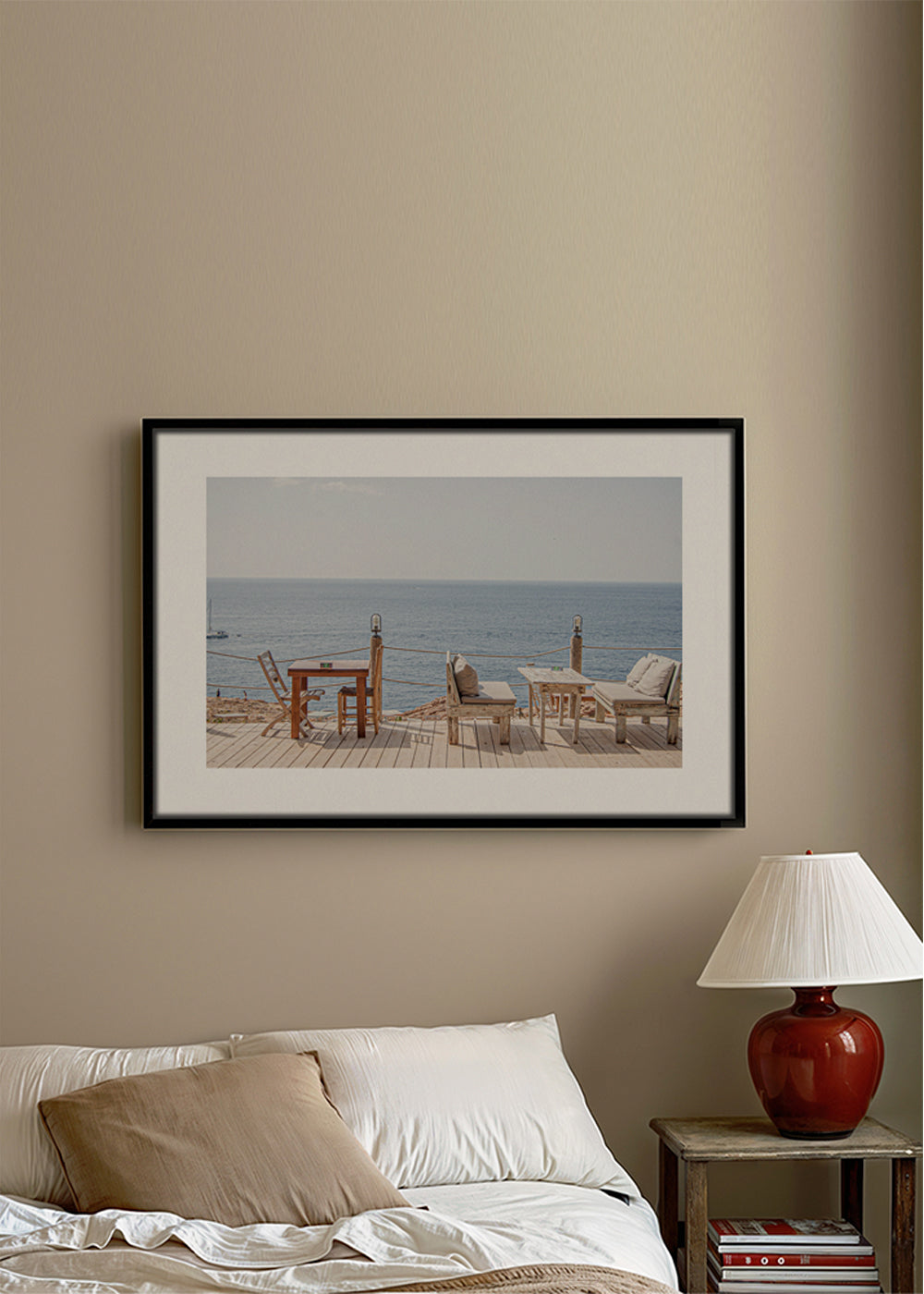 Landskapskonst: terrass vid havet