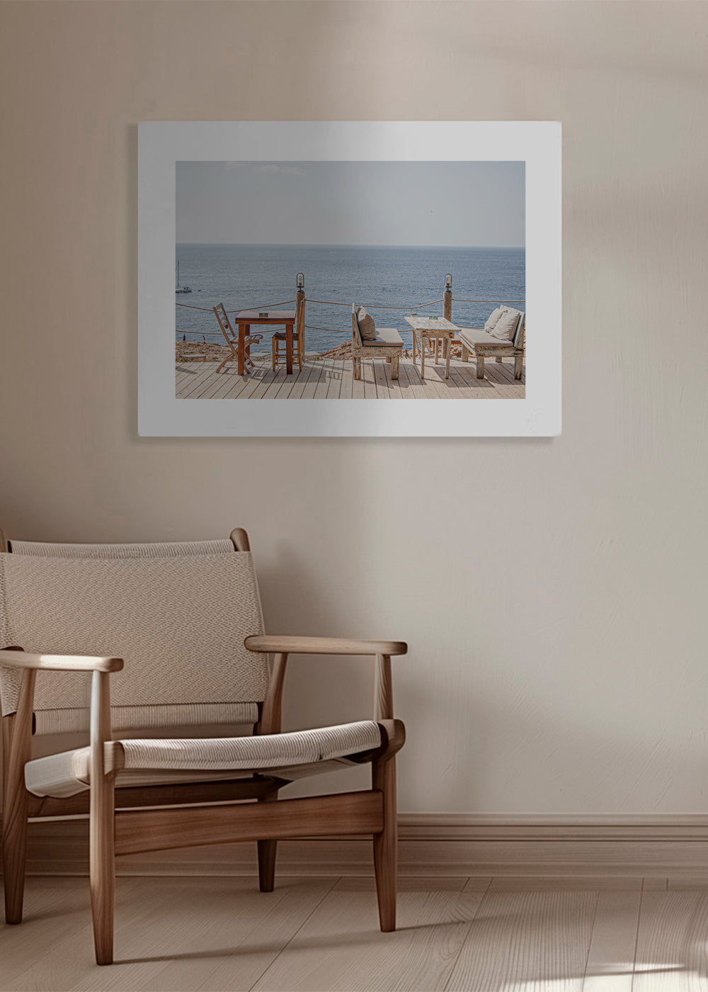 Landskapskonst: terrass vid havet