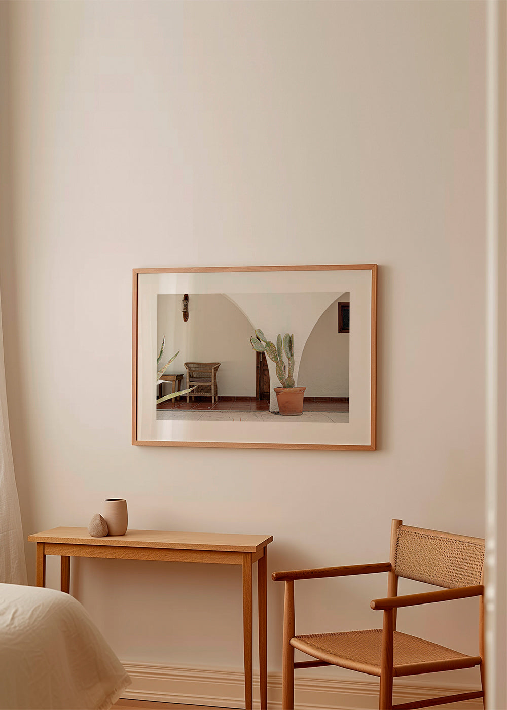 Botanisk poster med kaktus och båge