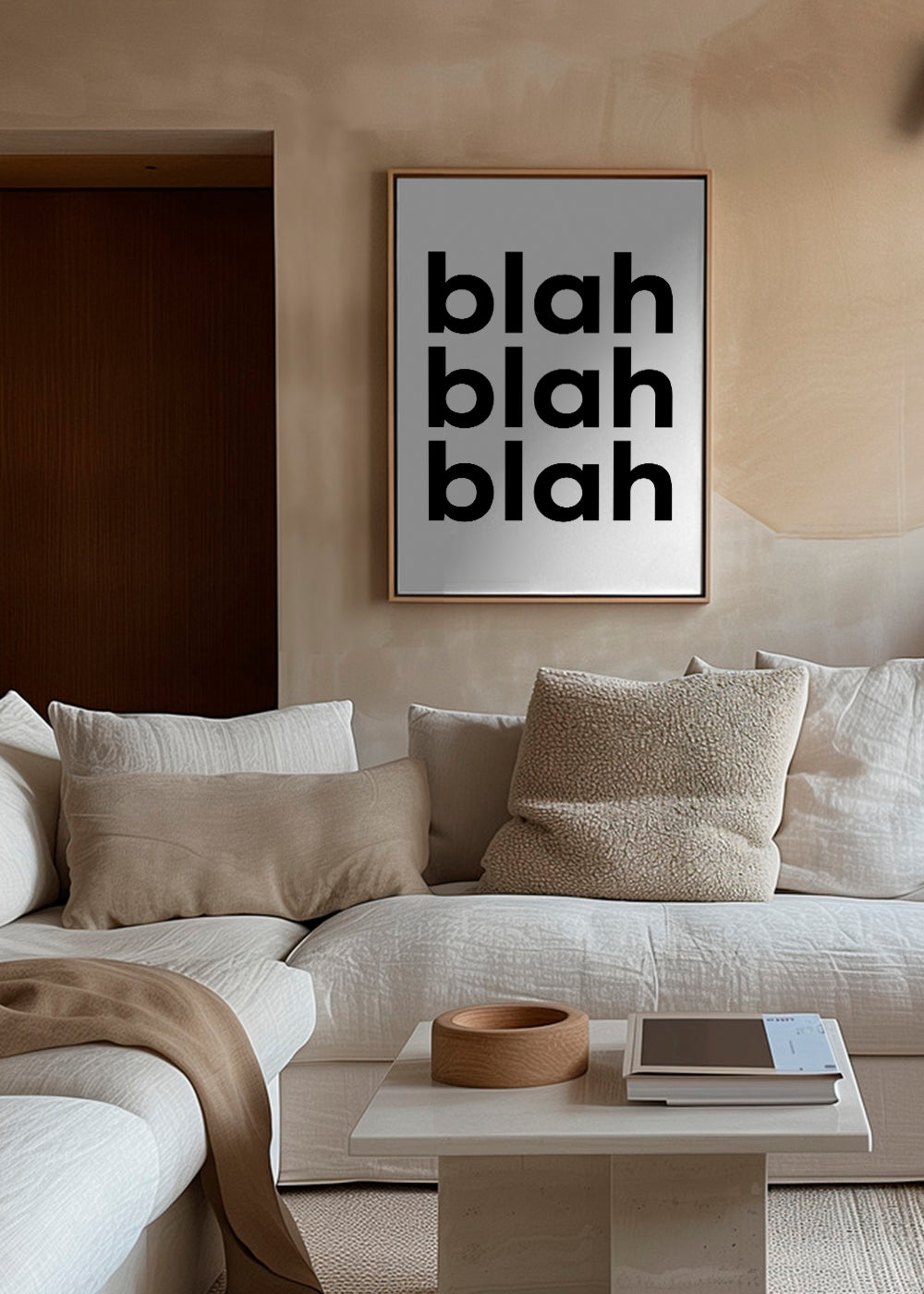 Illustration med fet upprepad text