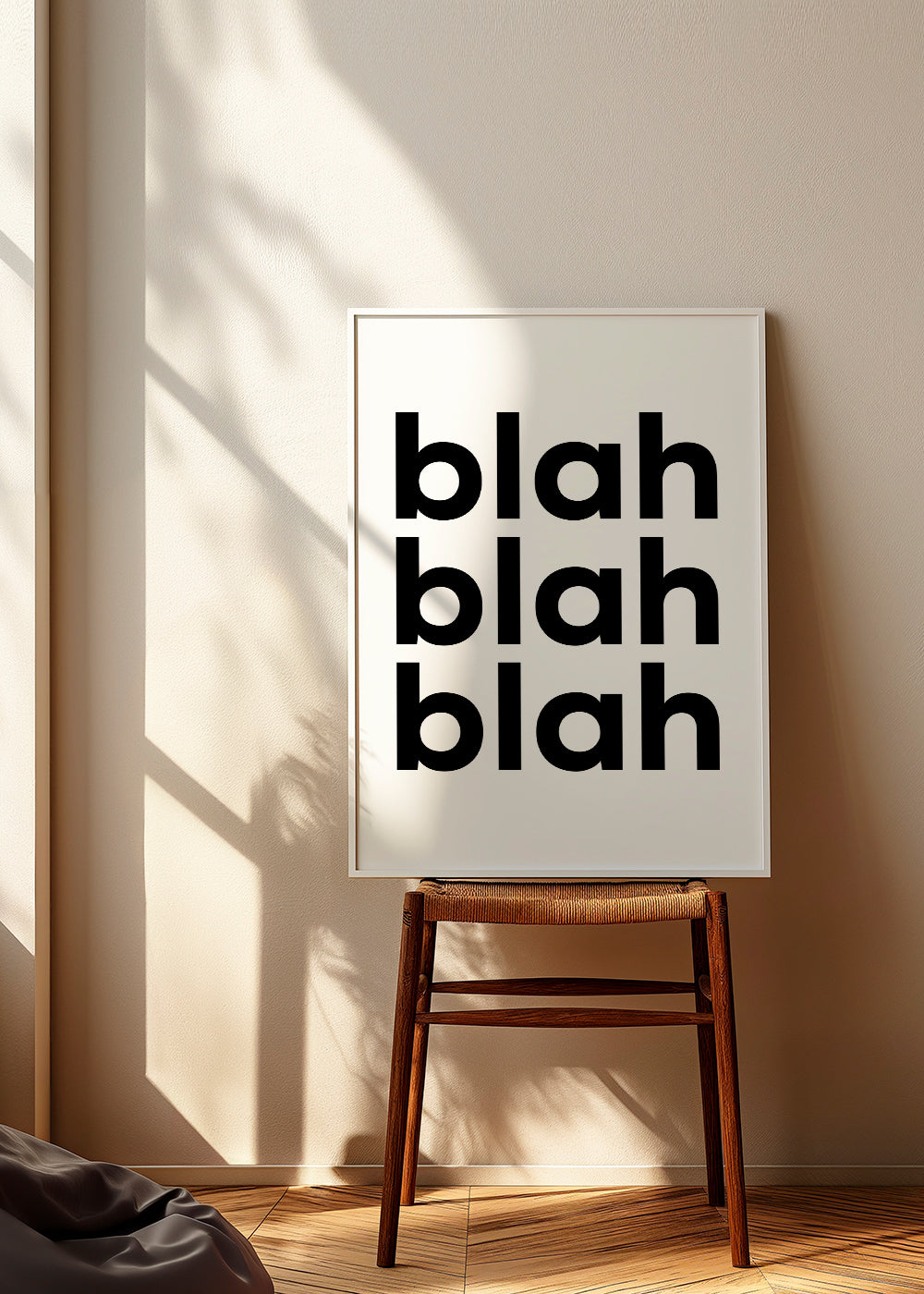 Illustration med fet upprepad text