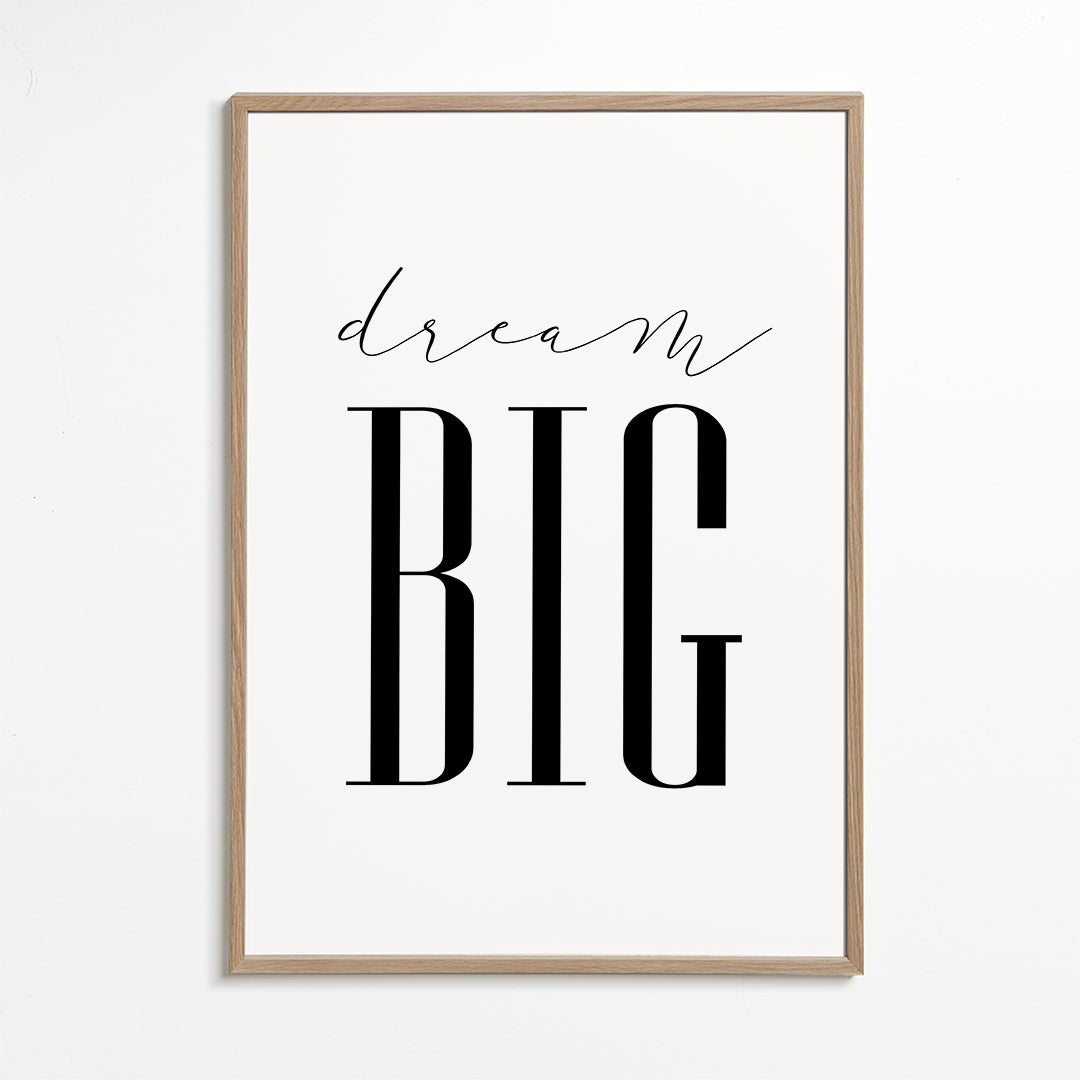 Minimalistisk typografisk affisch med tydligt budskap