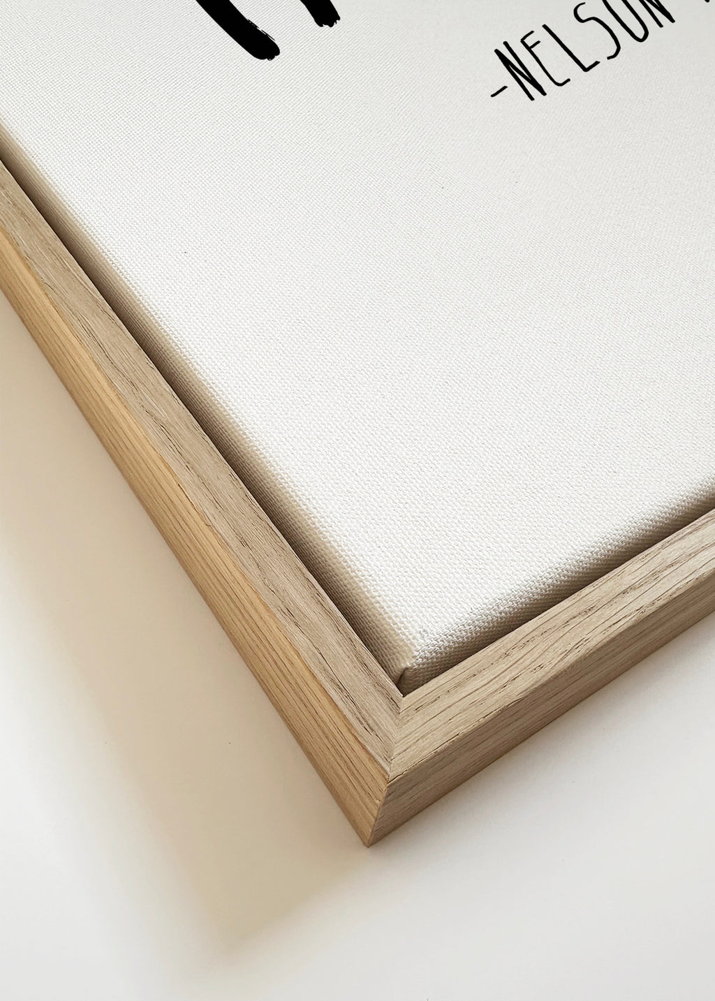 Mandela - Framed canvas detail