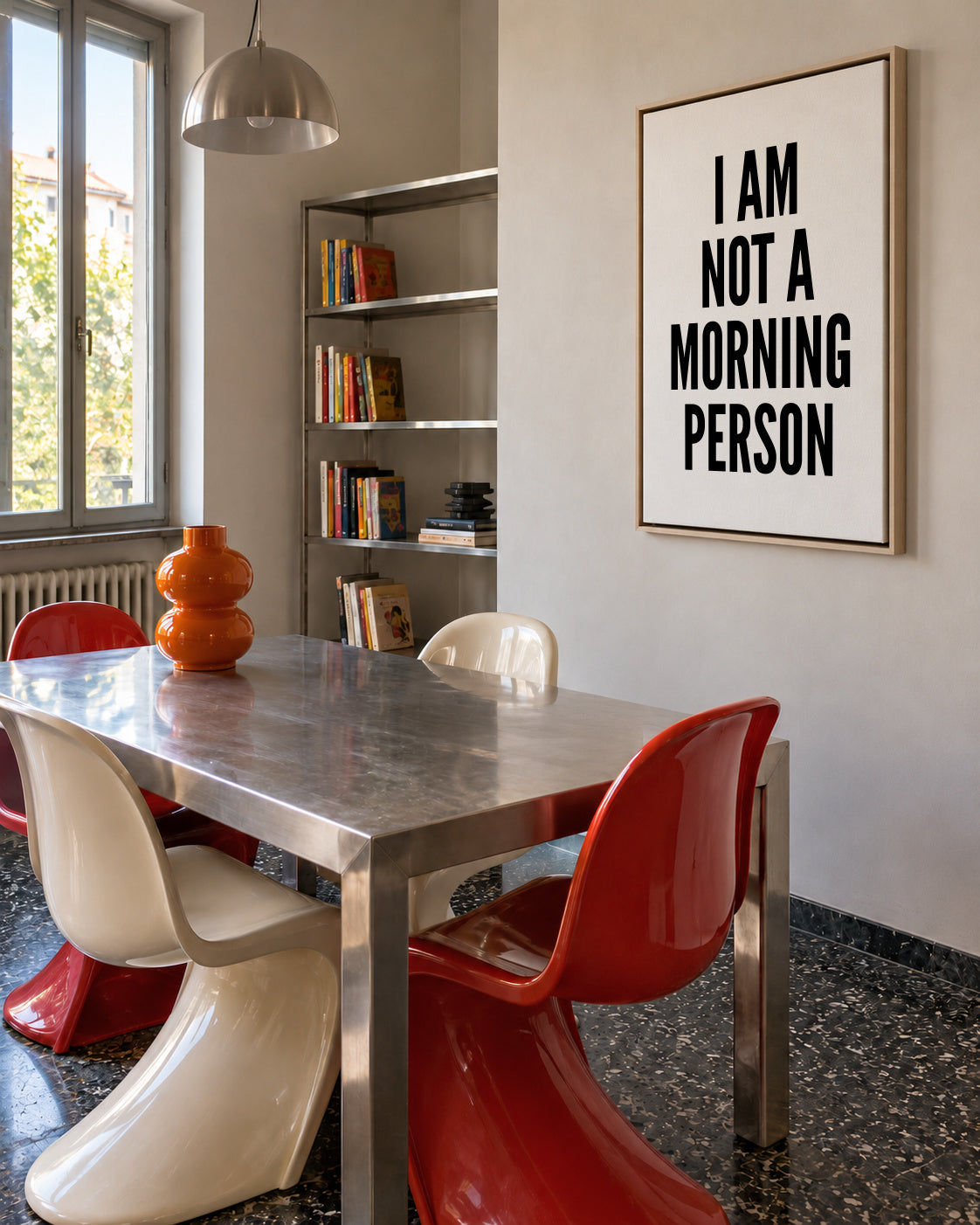 Morning Person - Framed canvas in an interior