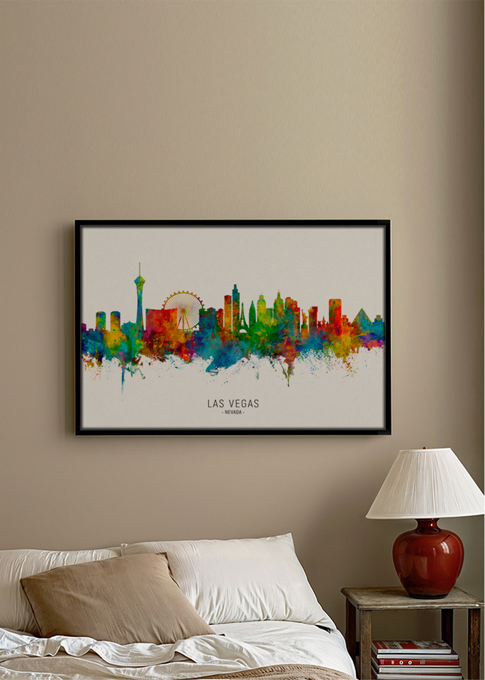 Las Vegas skyline akvarell stadstryck