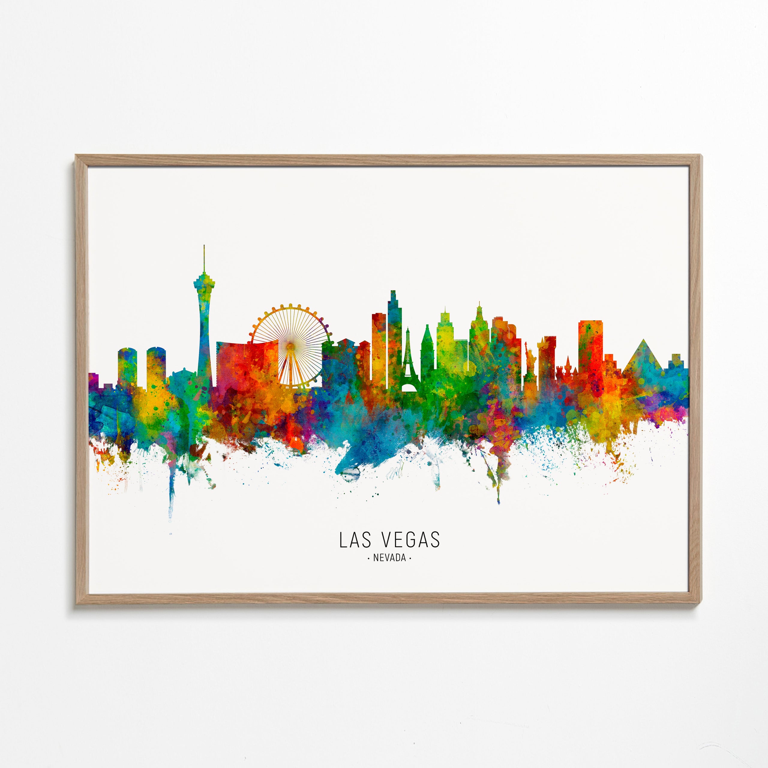 Las Vegas skyline akvarell stadstryck