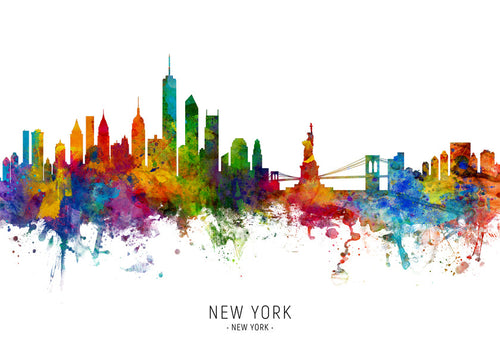 Reseaffisch: New York akvarell