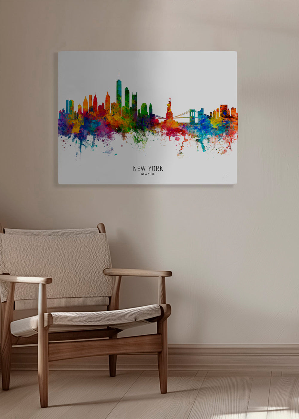 Reseaffisch: New York akvarell